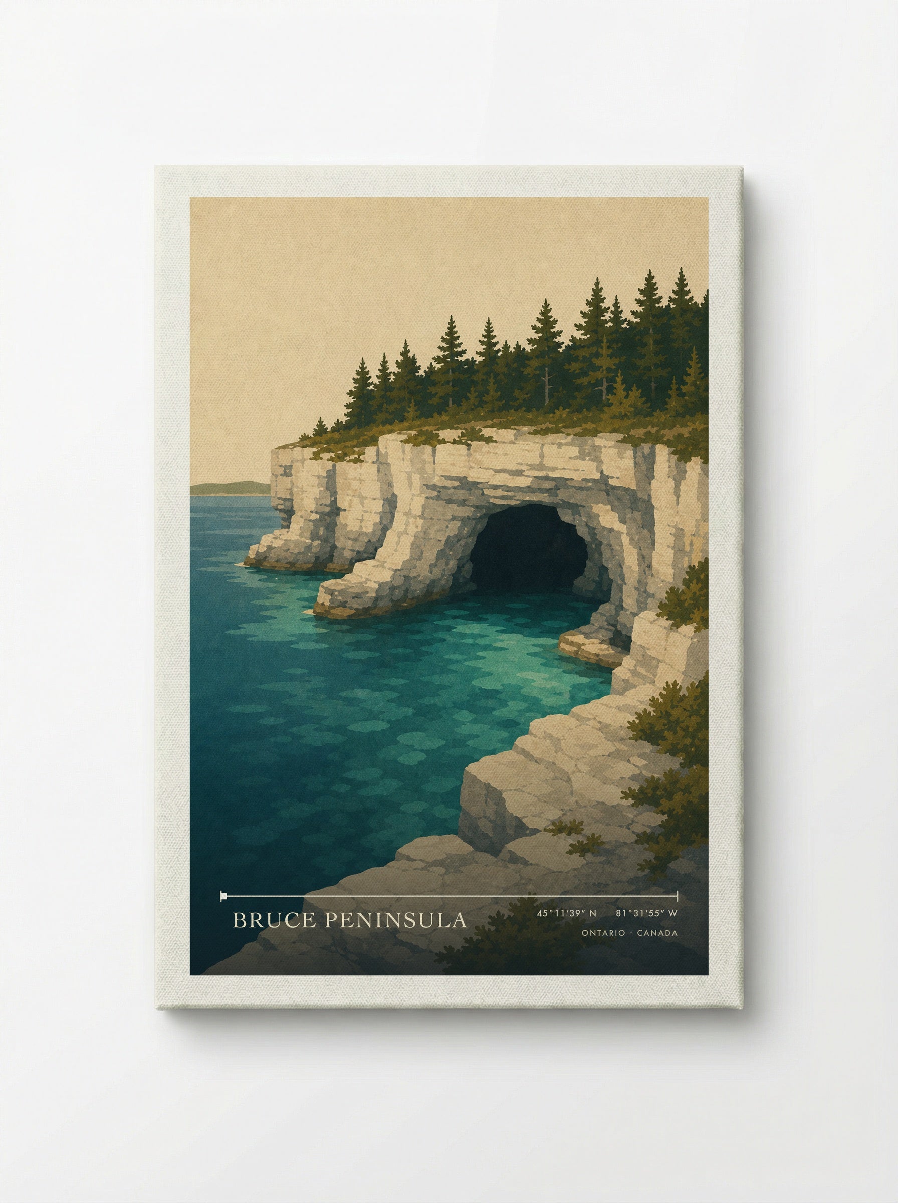 Bruce Peninsula Travel Poster - Canvas