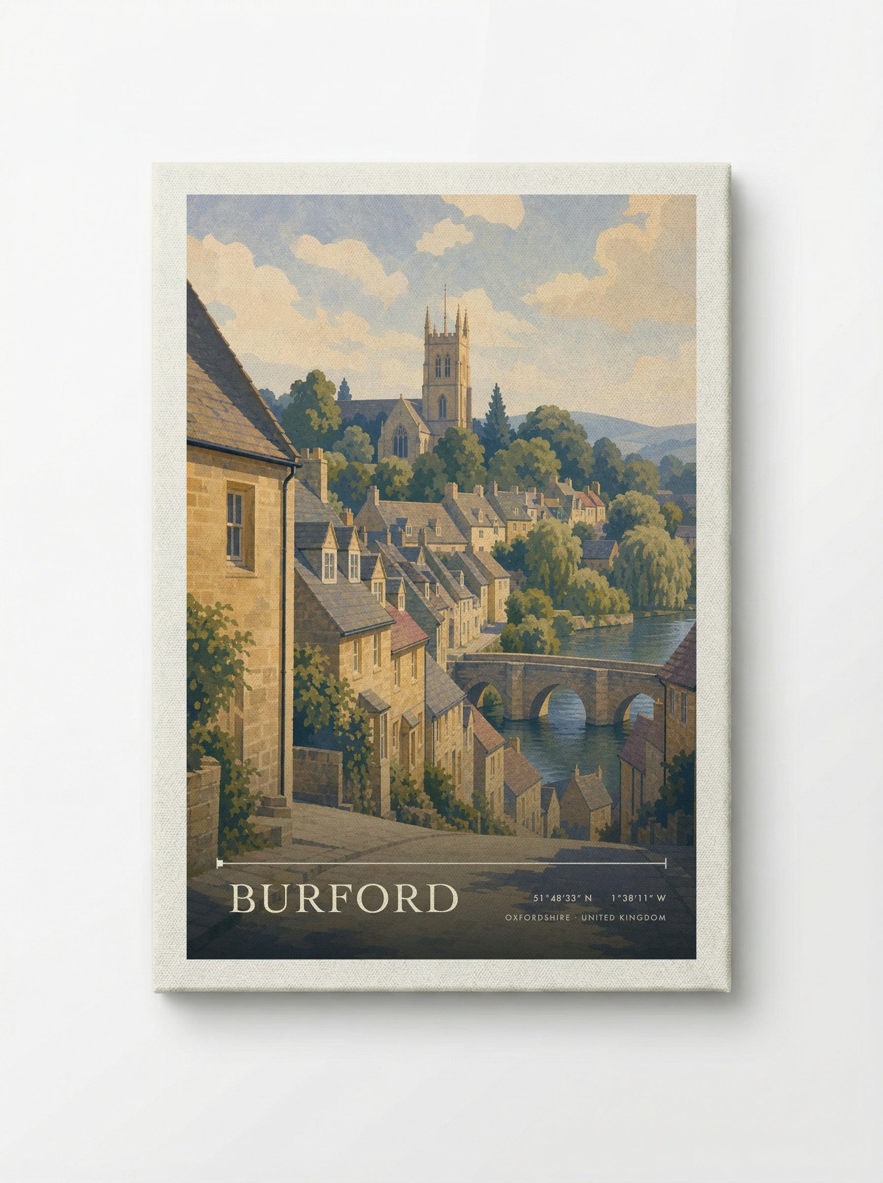 Burford Oxfordshire United Kingdom Travel Poster - Canvas