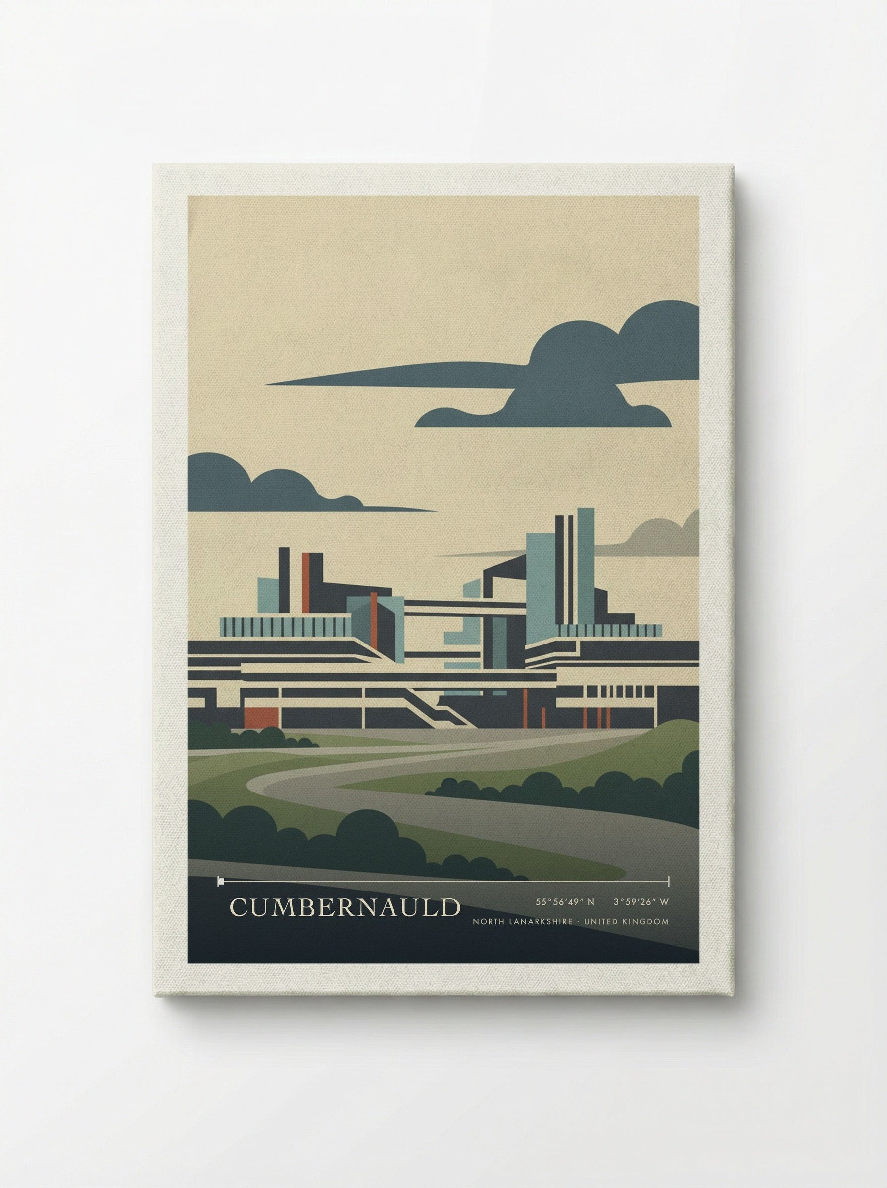 Cumbernauld North Lanarkshire United Kingdom Travel Poster - Canvas
