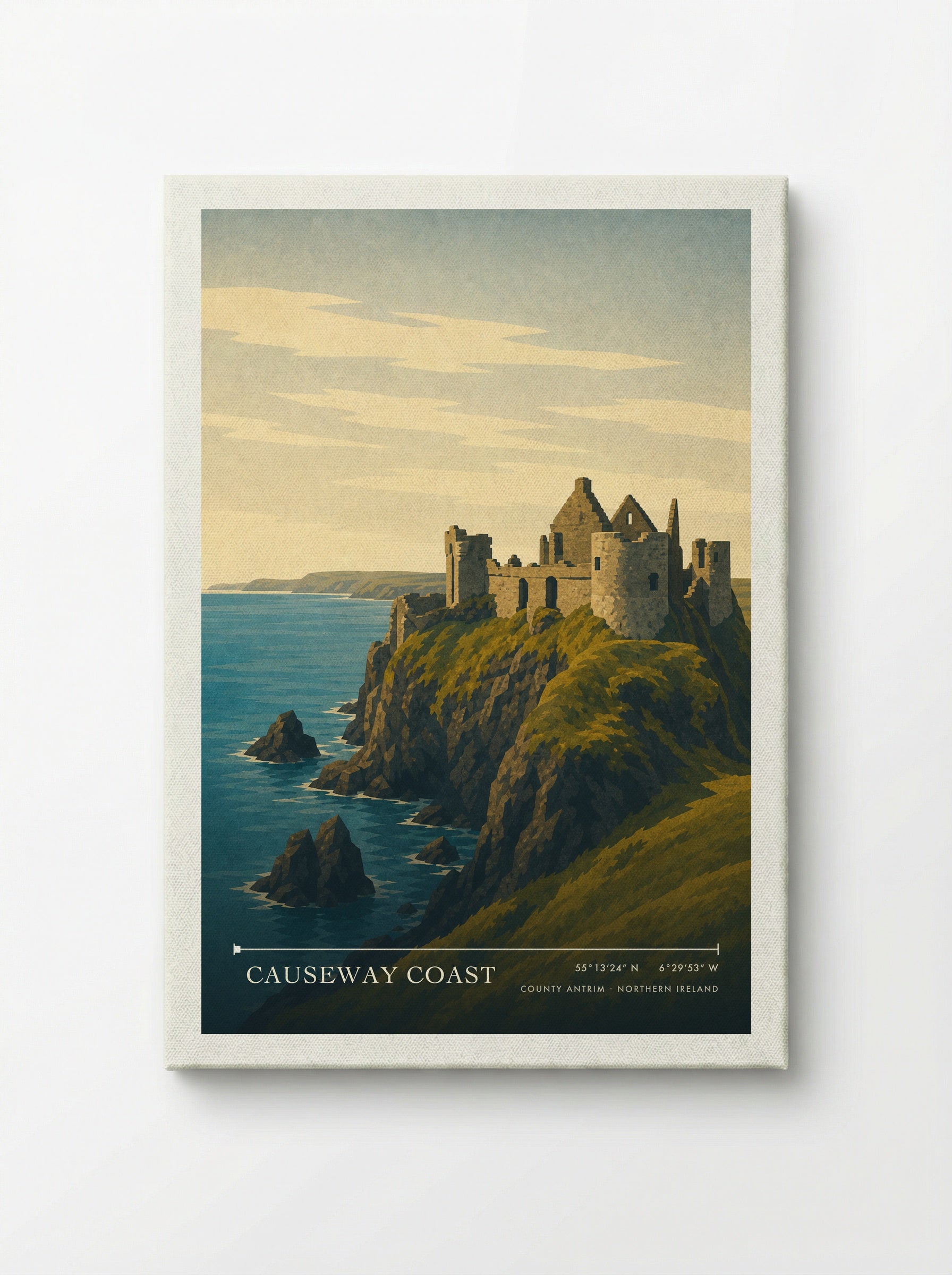 Causeway Coast Travel Poster Artwork - Canvas
