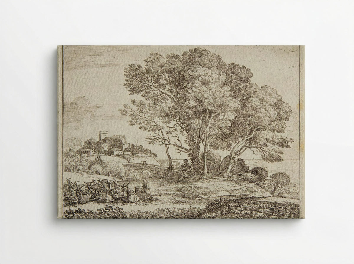 The Goatherd - Claude Lorrain - Canvas