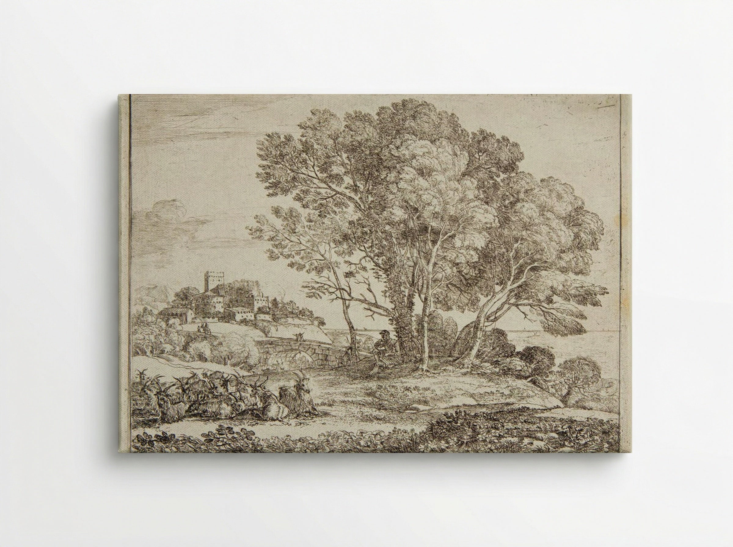 The Goatherd - Claude Lorrain - Canvas