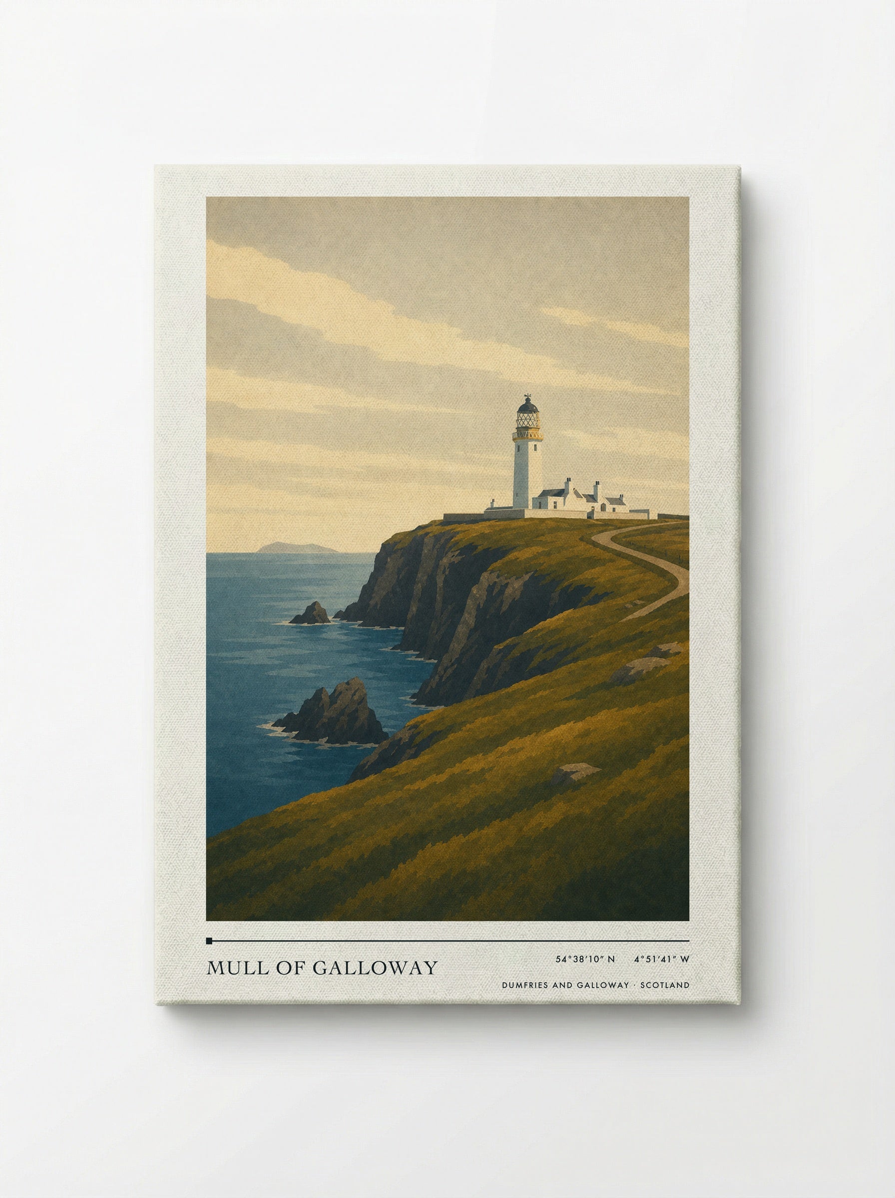 Mull of Galloway Travel Poster - Canvas