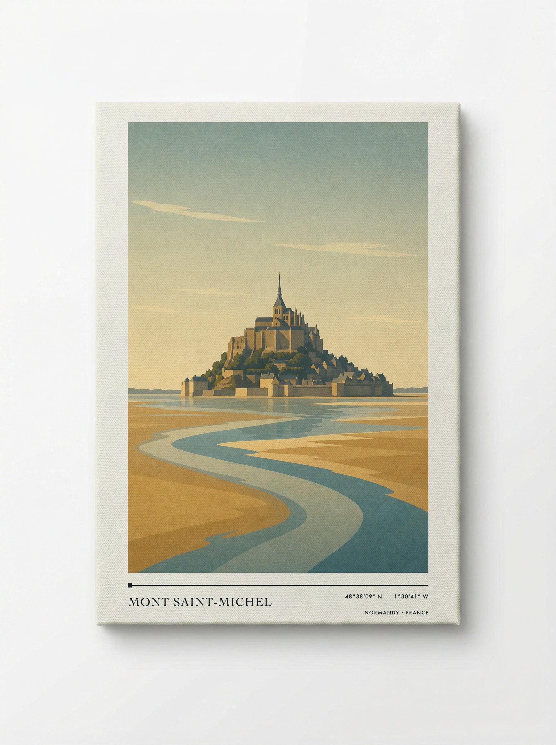 Mont Saint-Michel Travel Poster Artwork - Canvas
