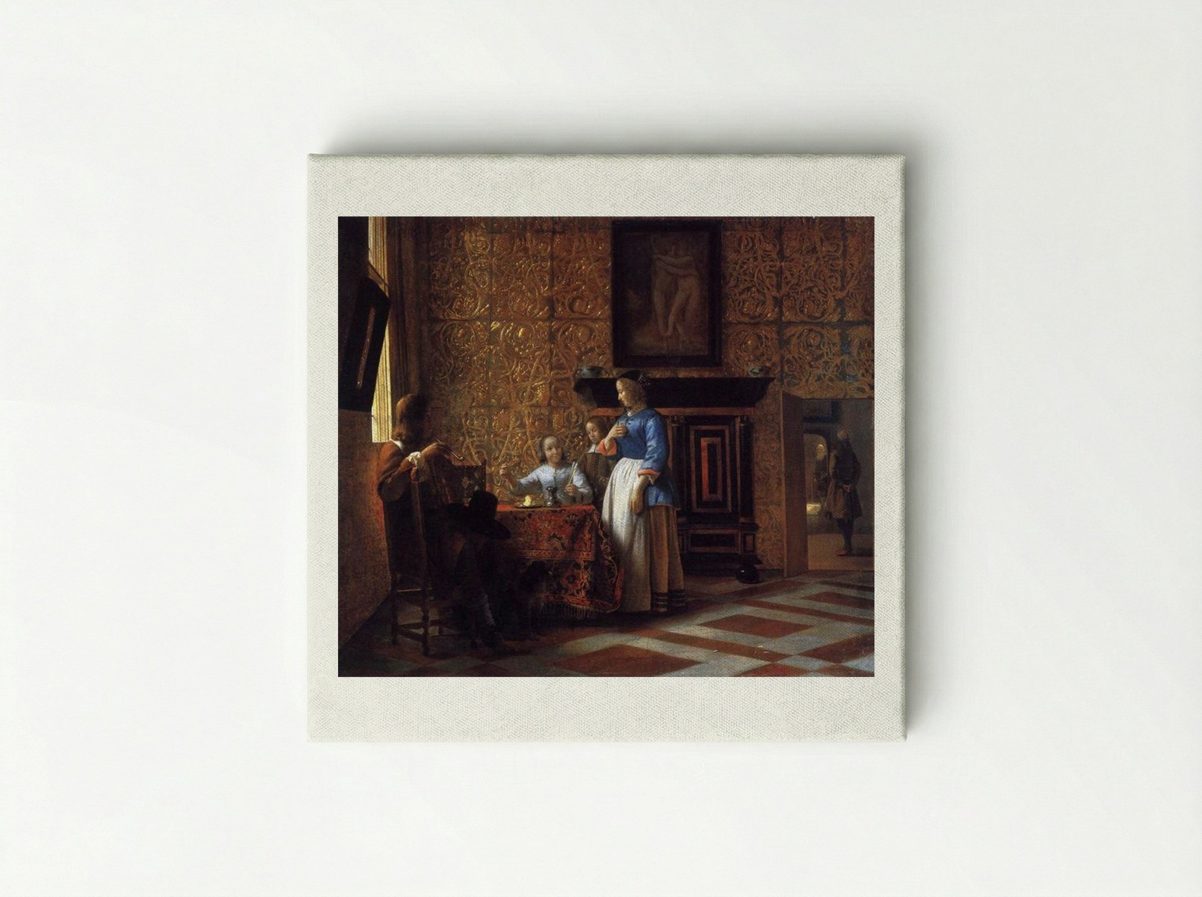 Interior with Figures - Pieter de Hooch - Canvas