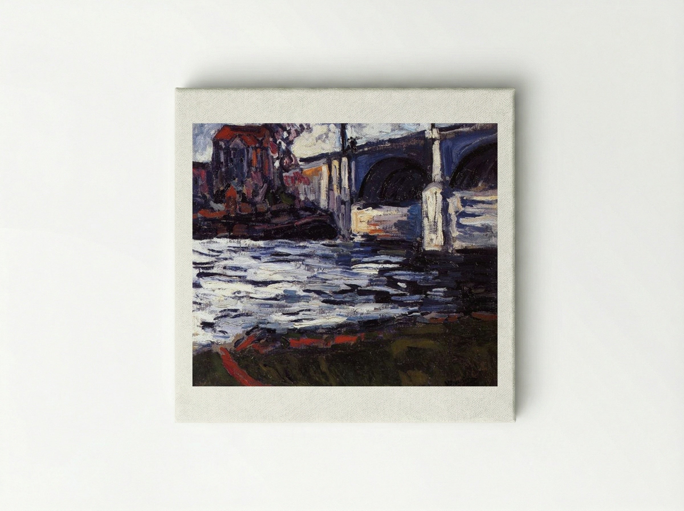 The Seine and the Chatou Bridge - Maurice de Vlaminck - Canvas