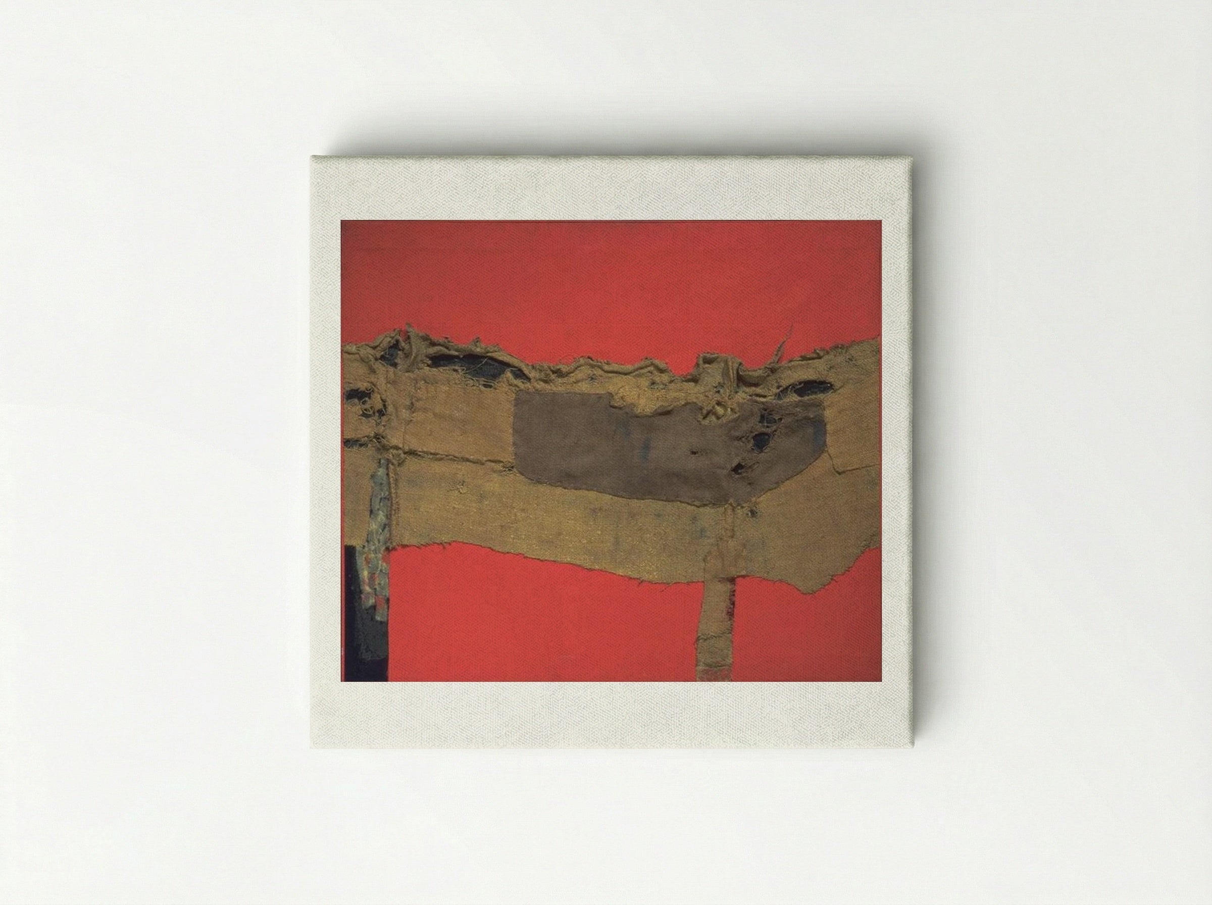 Sacking and Red - Alberto Burri - Canvas