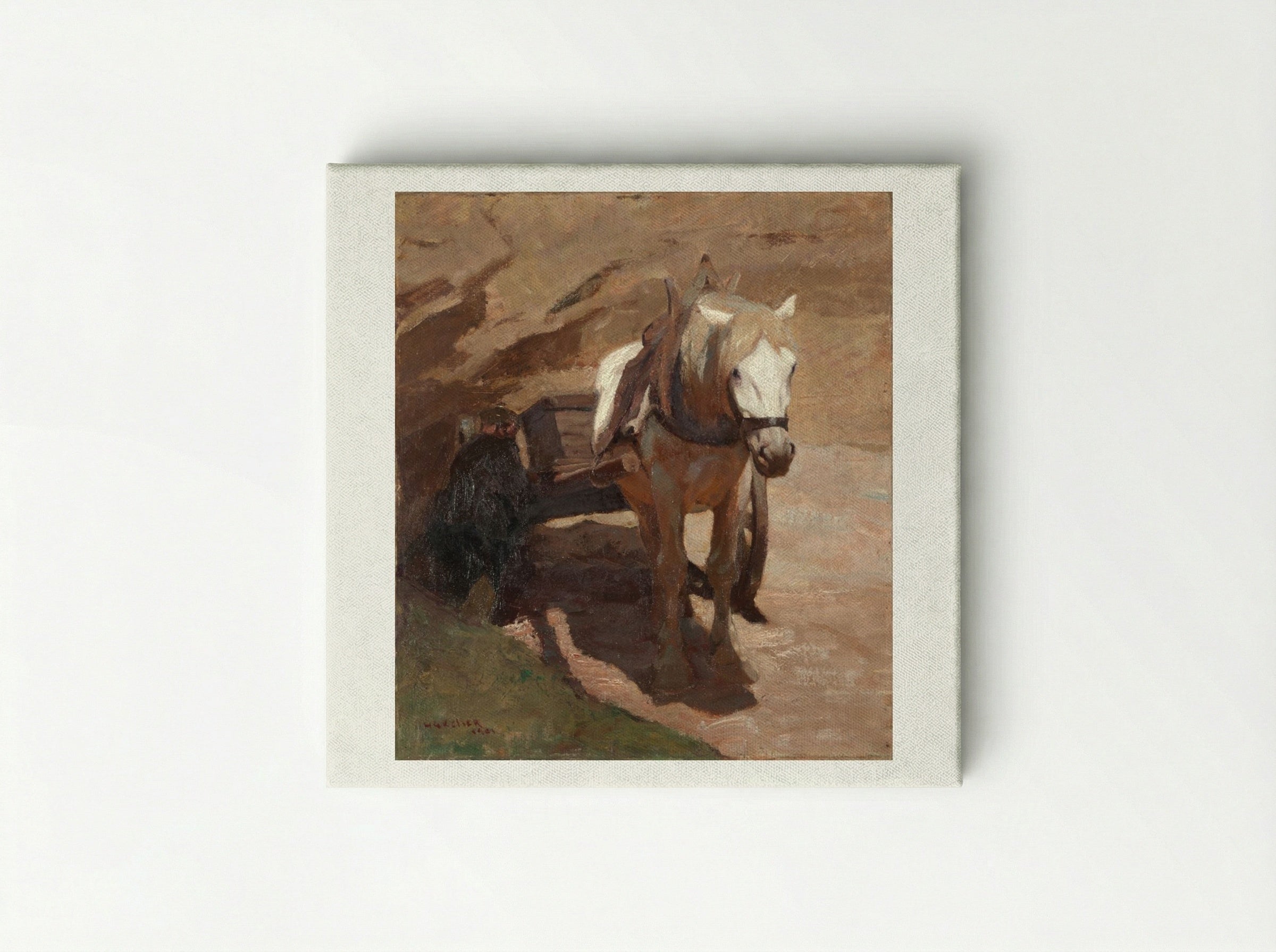 In the Sand-pit - Henry Keller - Canvas