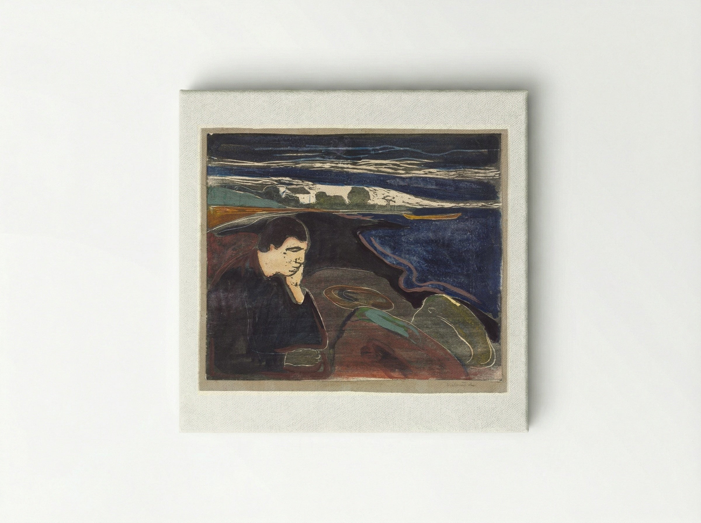 Evening, Melancholy I - Edvard Munch - Canvas