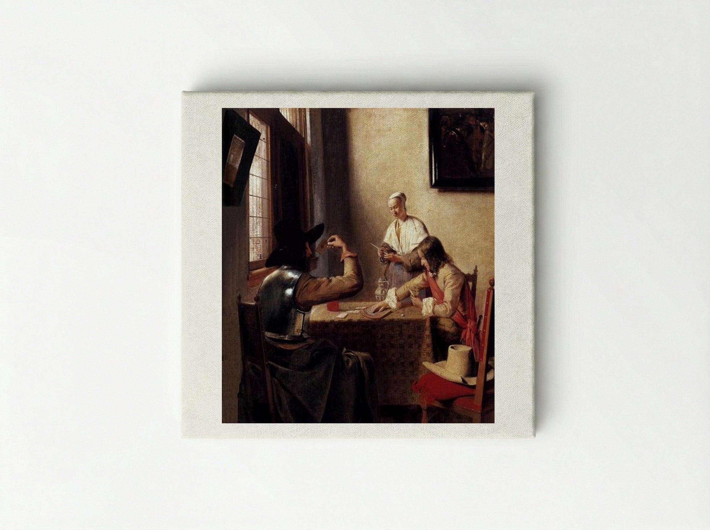 Soldiers Playing Cards - Pieter de Hooch - Canvas