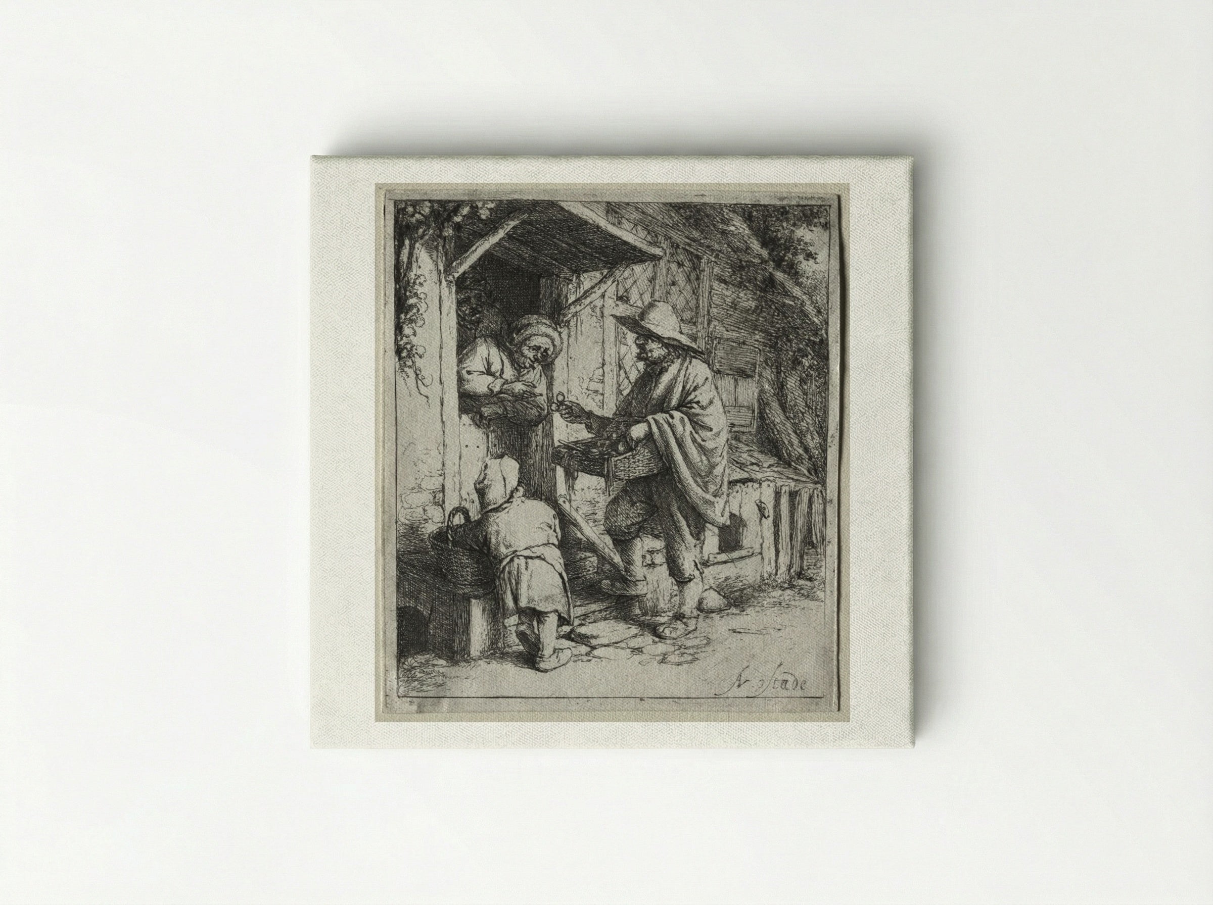 The Spectacle Seller - Adriaen van Ostade - Canvas