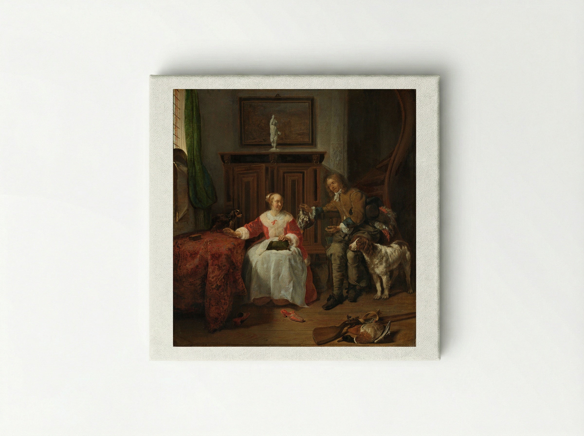 The Hunter's Present - Gabriël Metsu - Canvas
