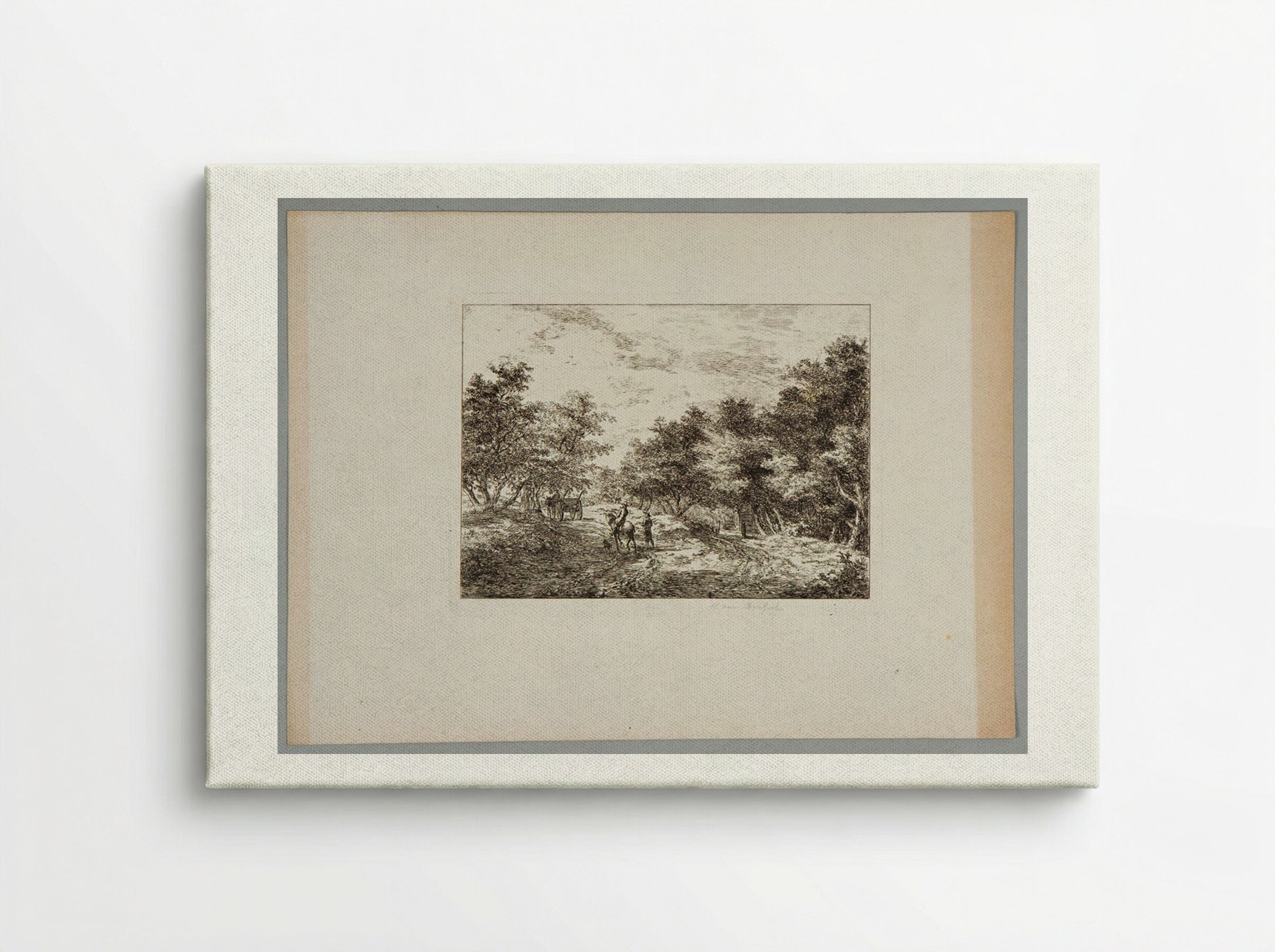 Untitled (Wooded Path with Figures) - Hermanus van Brussel - Canvas