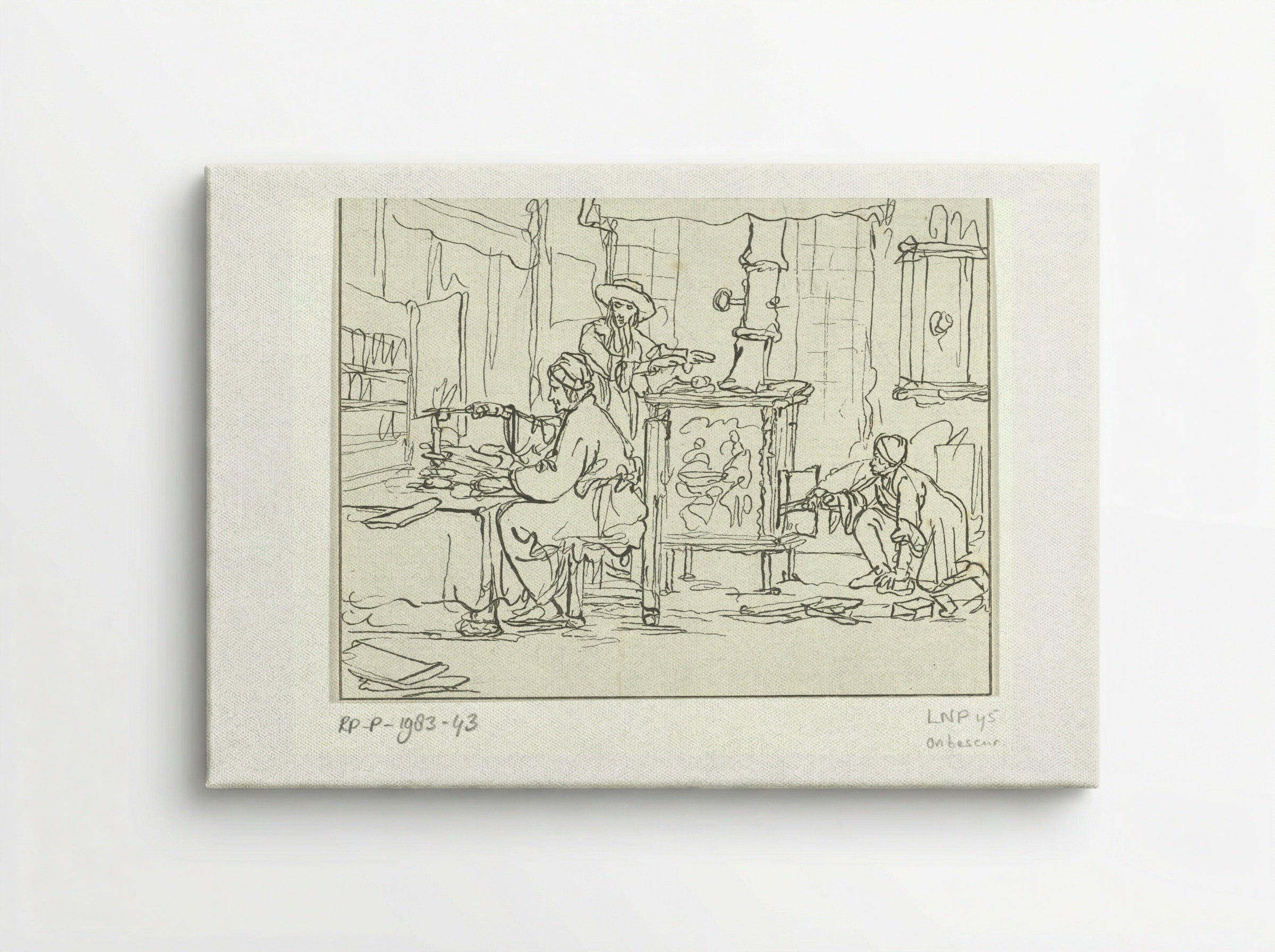 Kaarssnuitende man (Man Trimming a Candle) - Cornelis Brouwer - Canvas