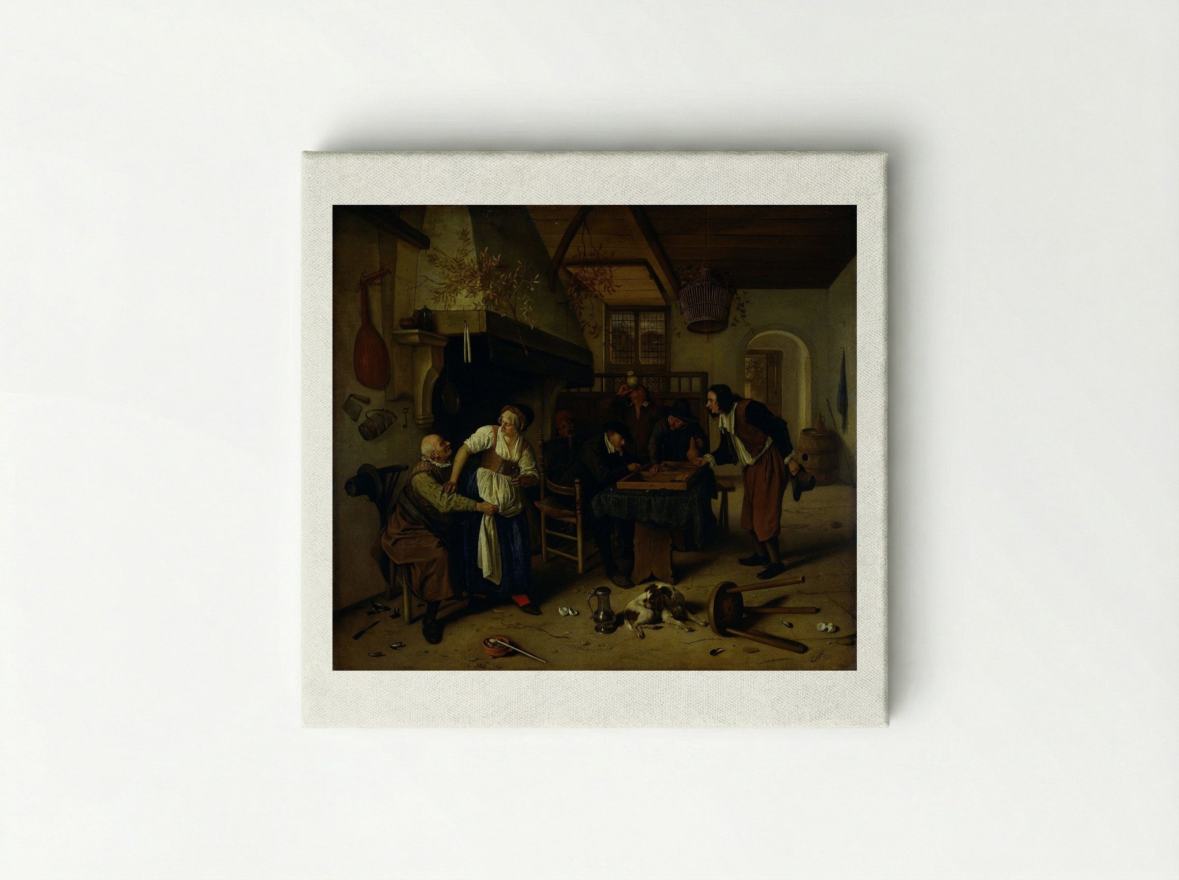 Tric Trac Players - Jan Steen - Canvas