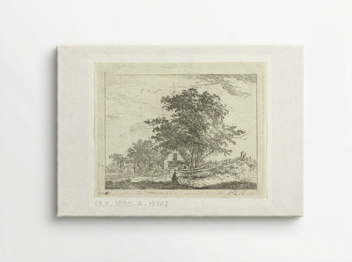 Landschap met rustende wandelaars - Hermanus van Brussel - Canvas