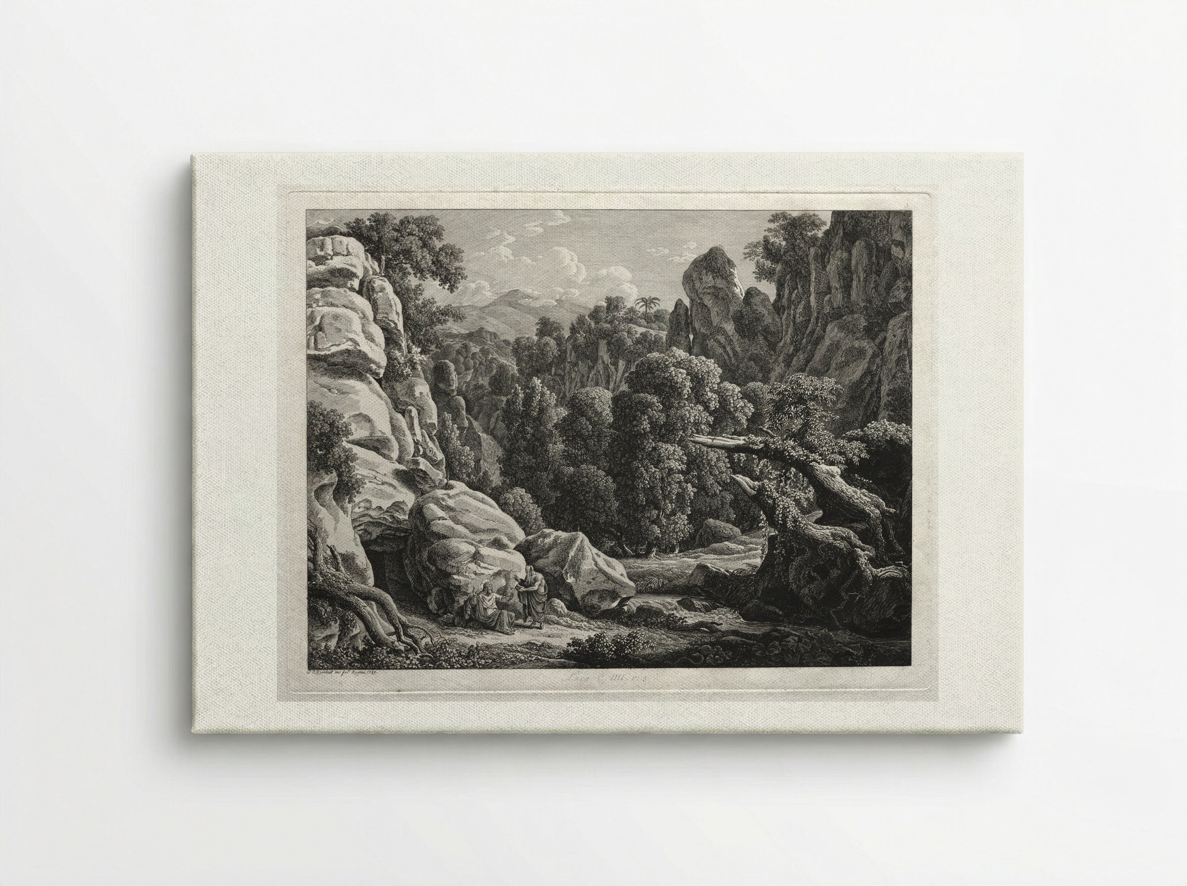 Heroic Landscape: The Satyr and the Nymph - Johann Christian Reinhart - Canvas