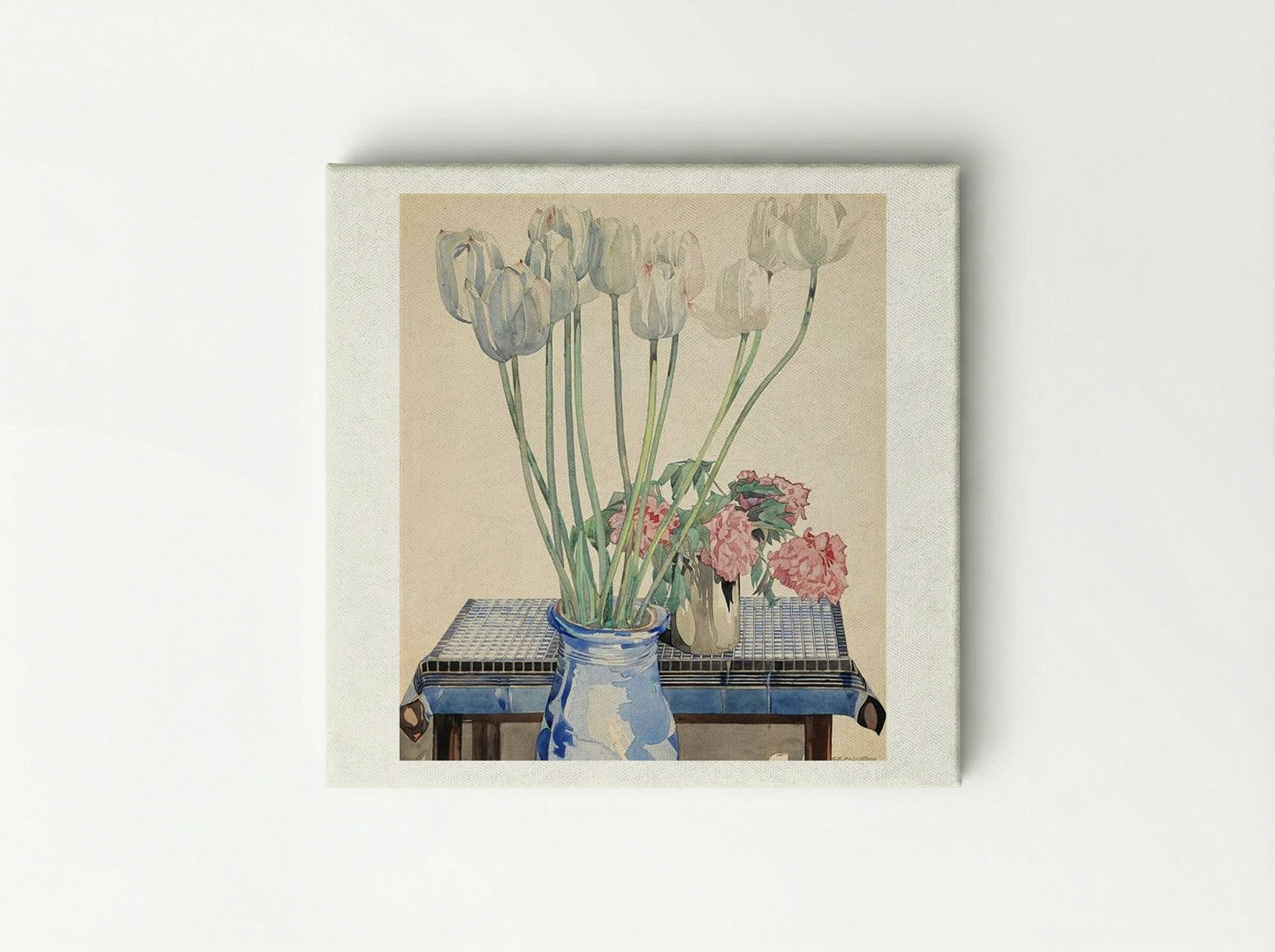 White Tulips - Charles Rennie Mackintosh - Canvas