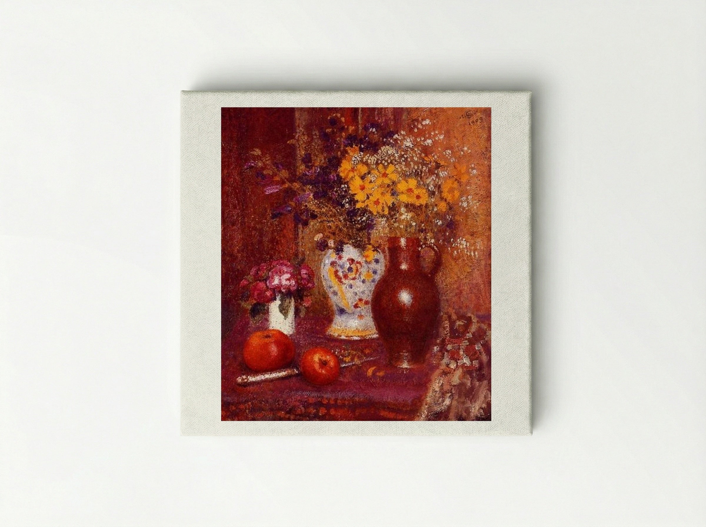 Flowers and Apples - Georges Lemmen - Canvas