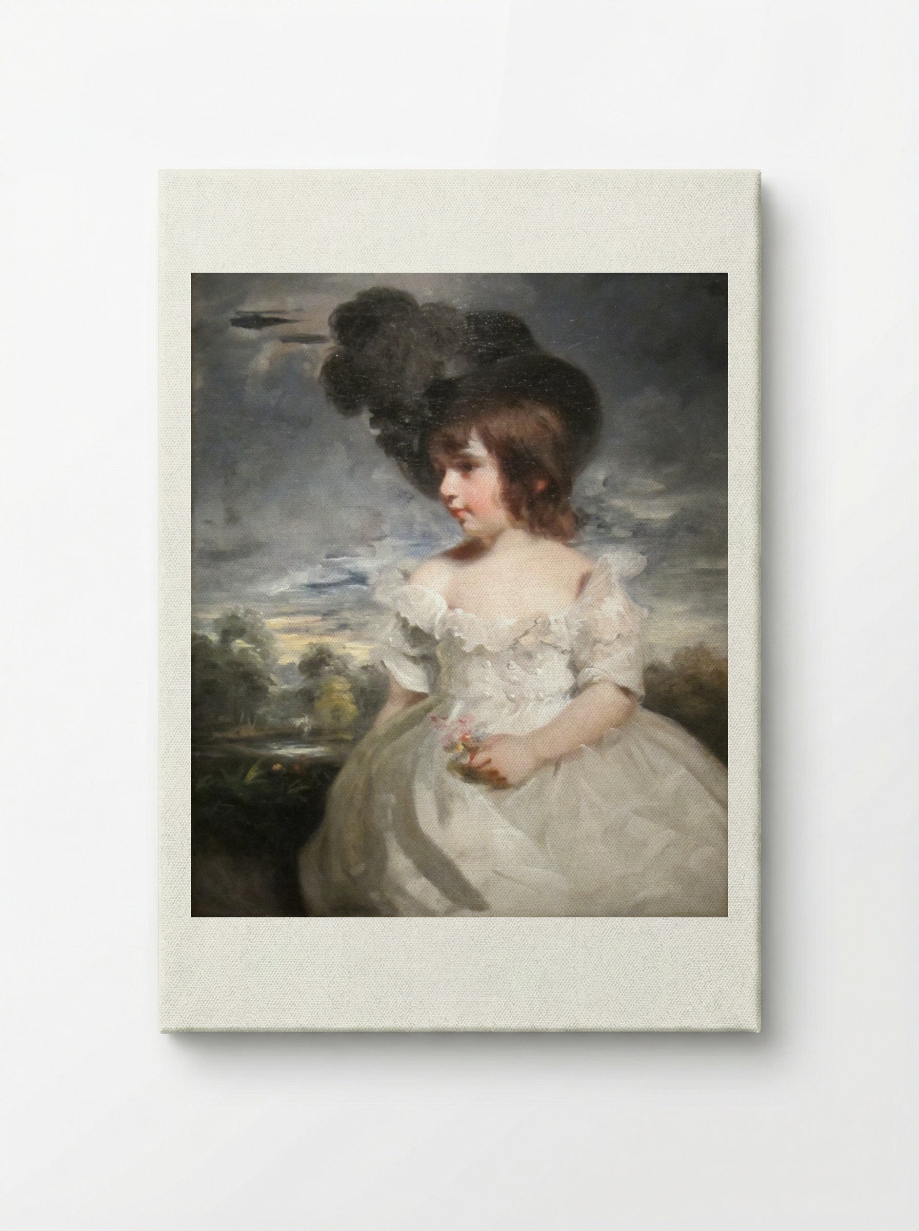 Master Meyrick (William Henry Meyrick in ruffled infant's dress) - John Hoppner - Canvas