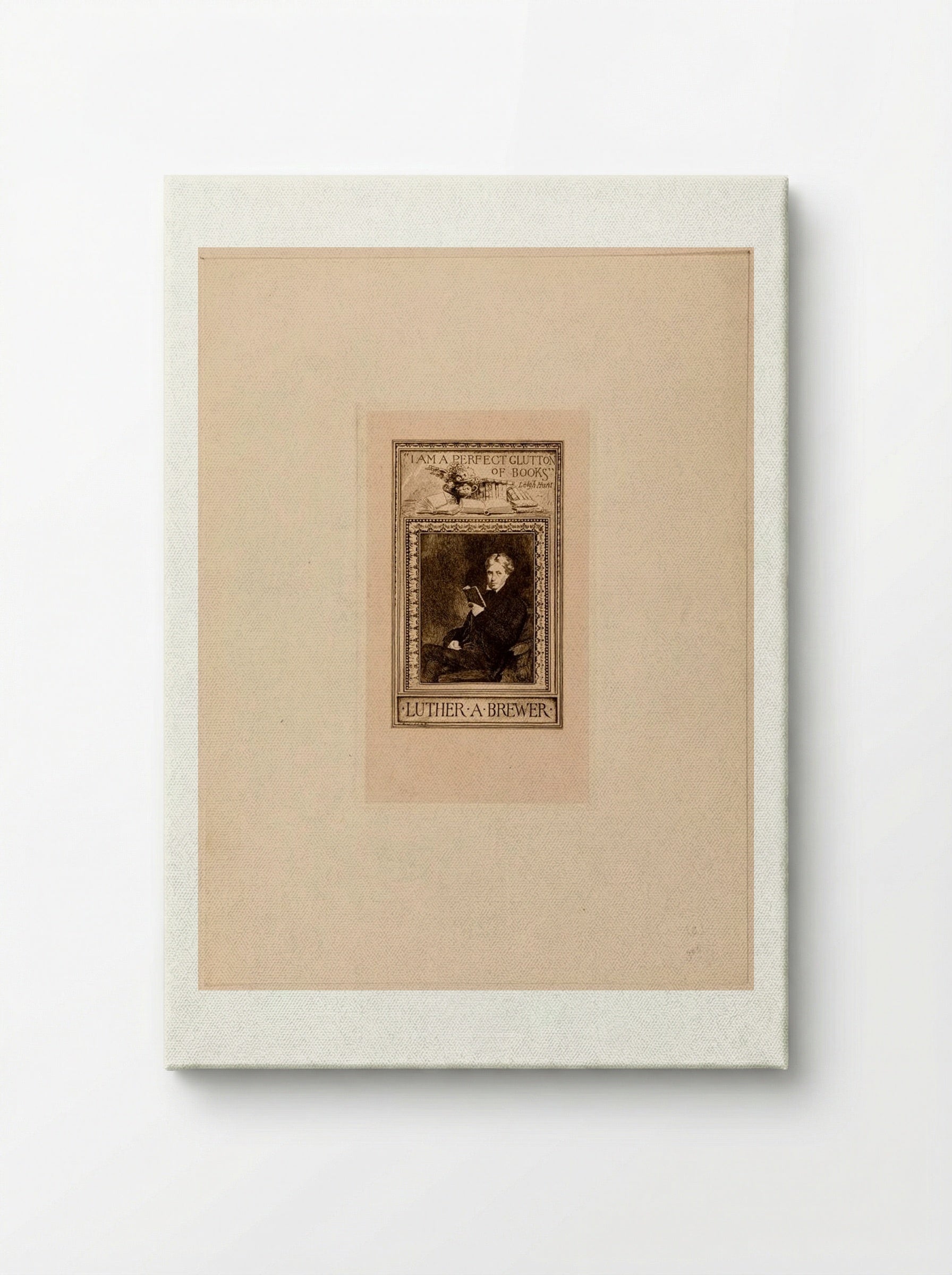 Bookplate of Luther A. Brewer - Sidney L. Smith - Canvas