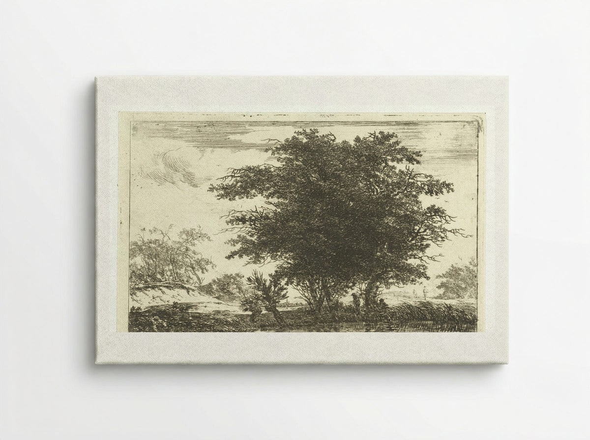 Zwaar geboomte aan een plas - Hermanus van Brussel - Canvas