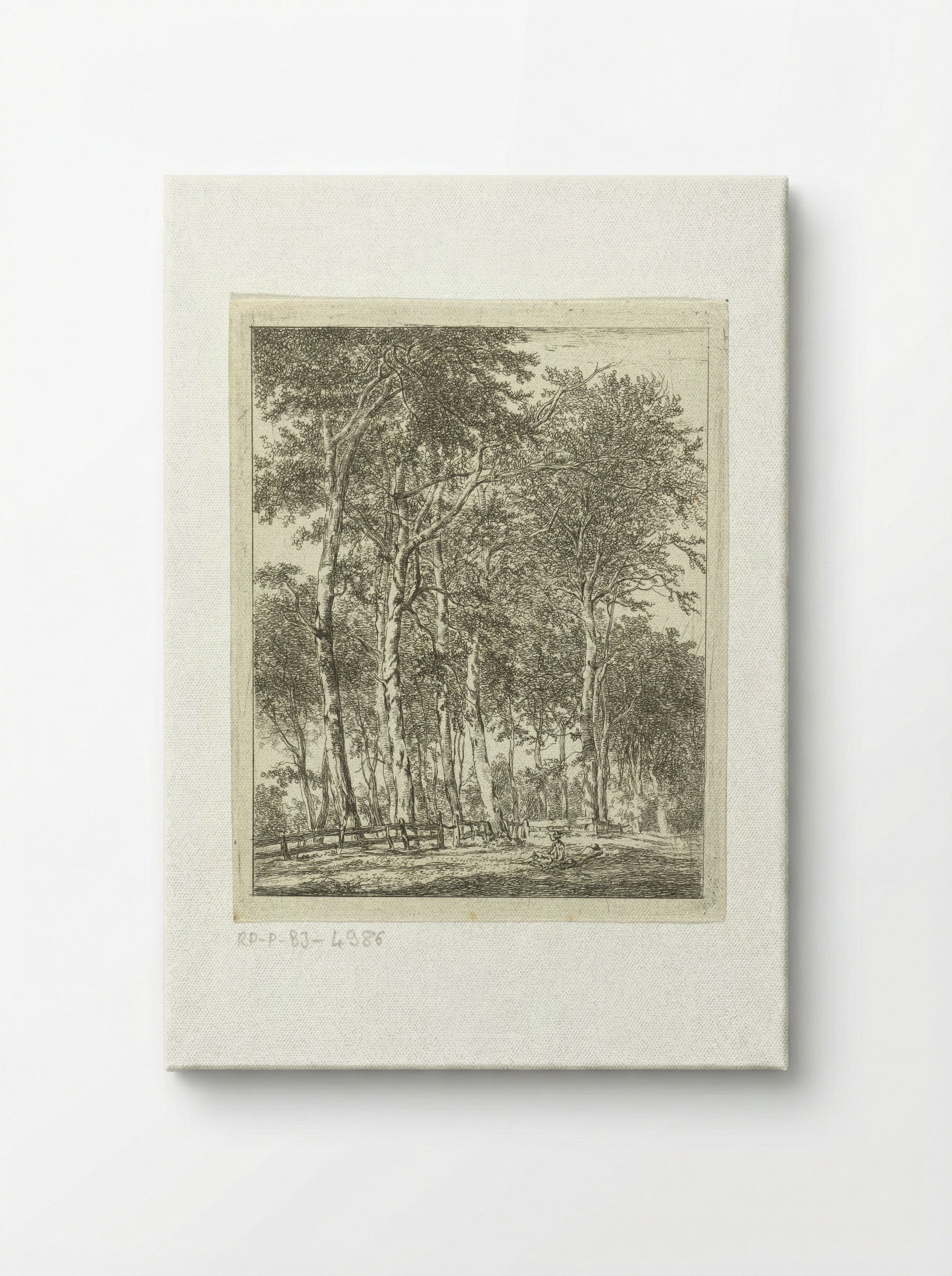 Rustende figuren bij hoge bomen - Hermanus van Brussel - Canvas