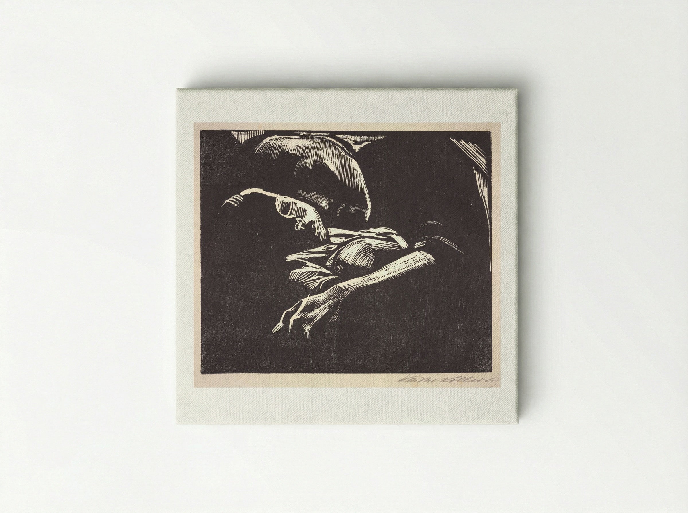 Pregnant Woman Contemplating Suicide - Käthe Kollwitz - Canvas