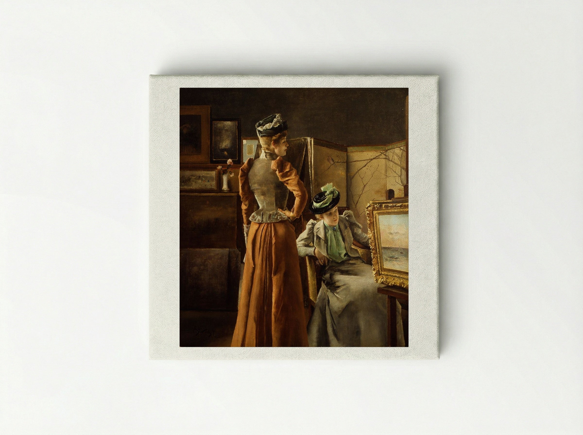 In the Studio - Alfred Stevens - Canvas