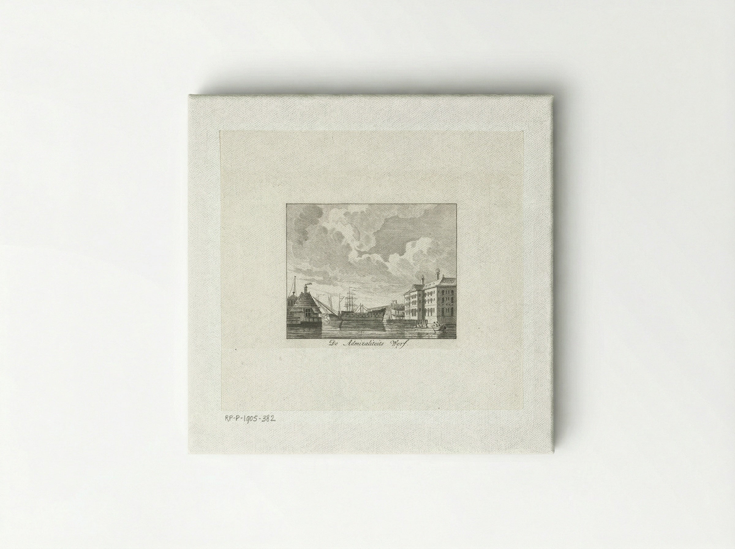 Stadsgezicht met Admiraliteitswerf te Amsterdam - Cornelis Brouwer - Canvas
