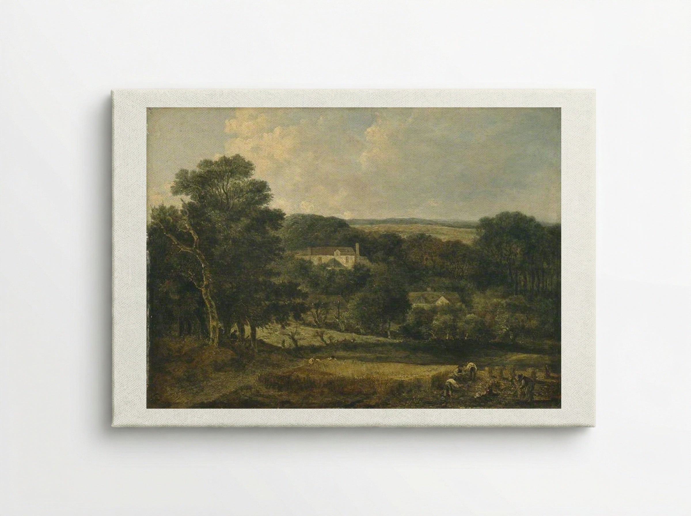 View near Norwich with Harvesters - John Crome - Canvas