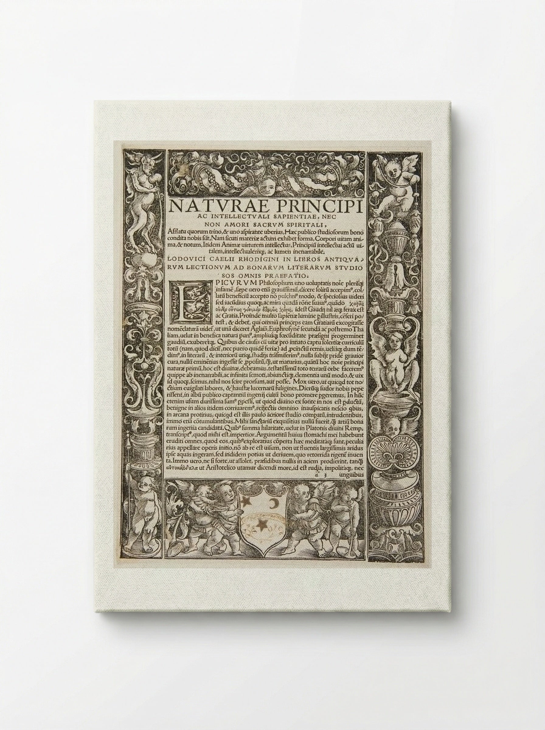 Border Composed of Four Blocks; Initial E - Urs Graf - Canvas