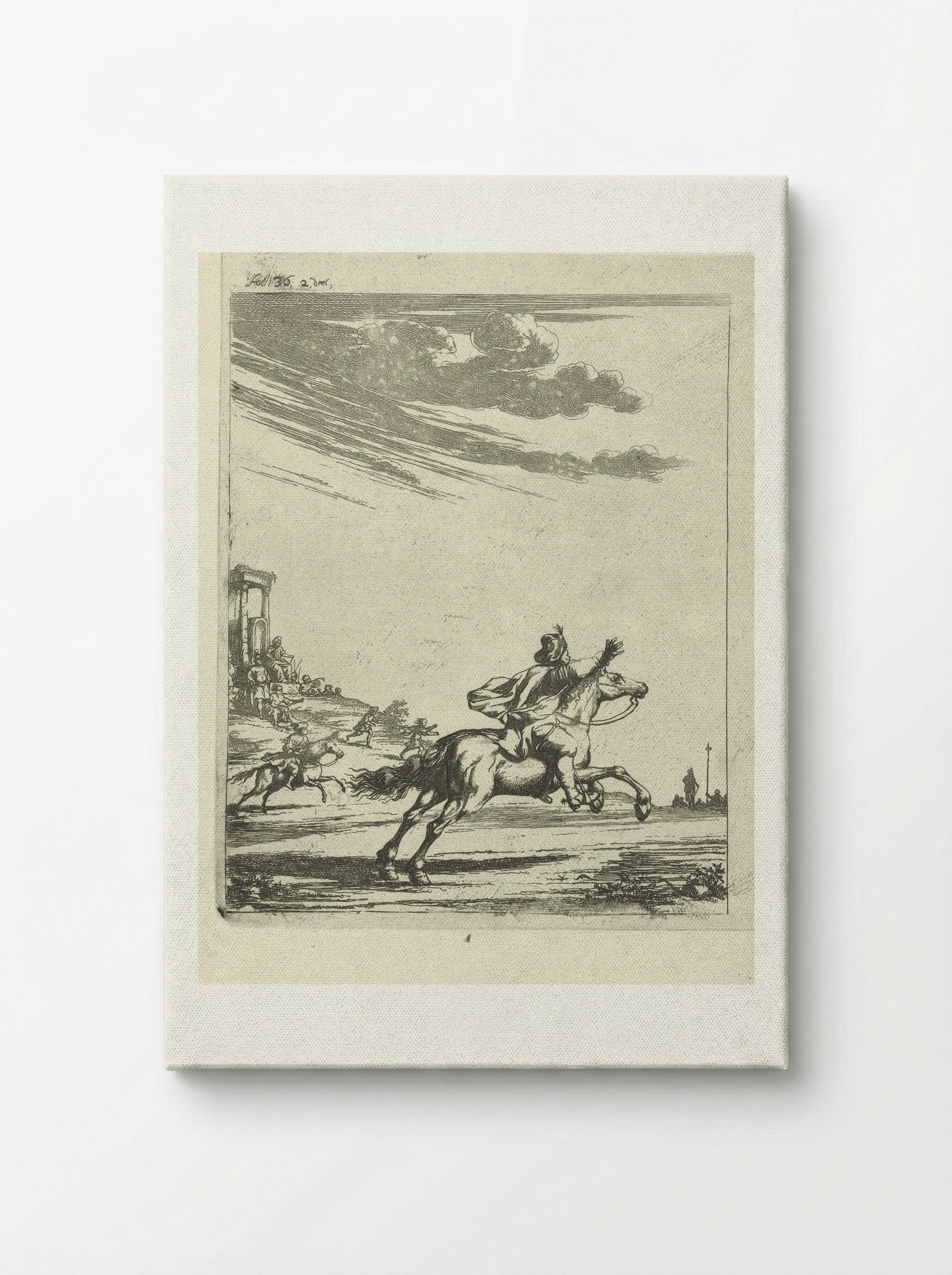 Ruiters in een landschap - Arnold Houbraken - Canvas