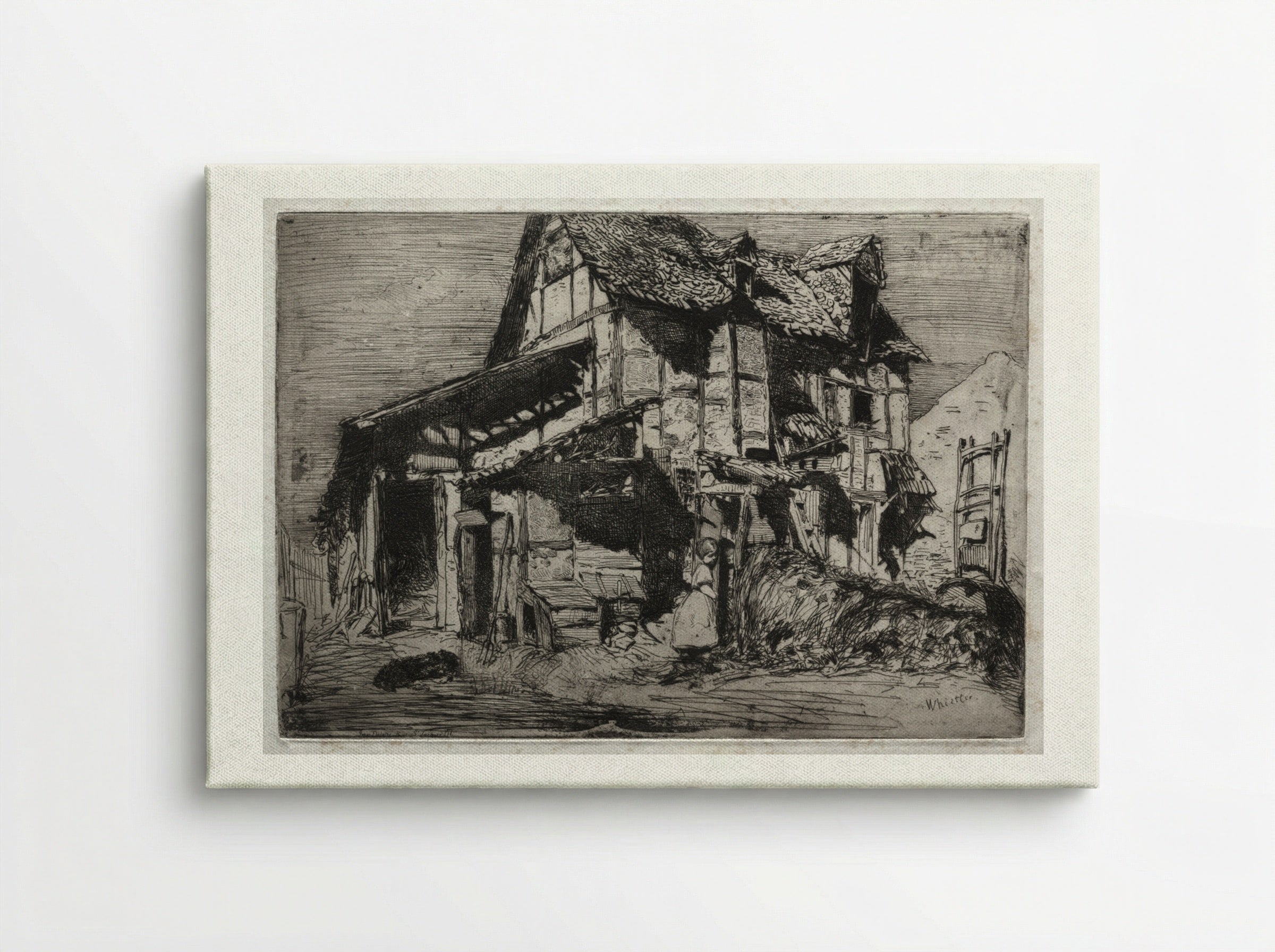 The Unsafe Tenement - James McNeill Whistler - Canvas