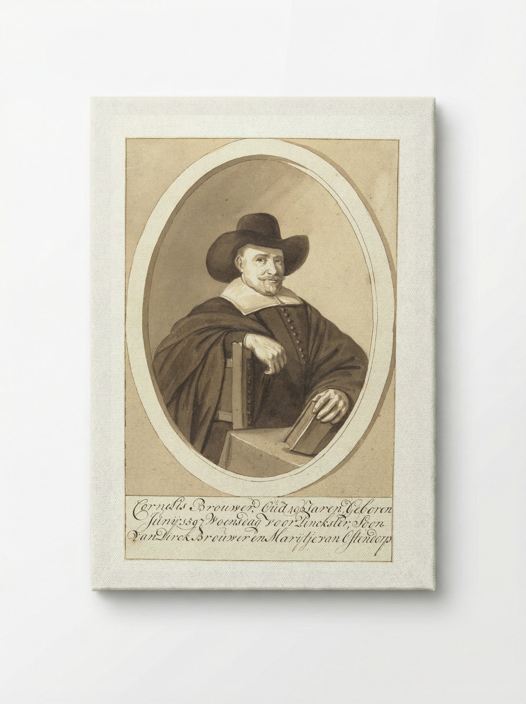 Portret van Diederik Johan, rijksgraaf van Hogendorp van Hofwegen - Cornelis Brouwer - Canvas