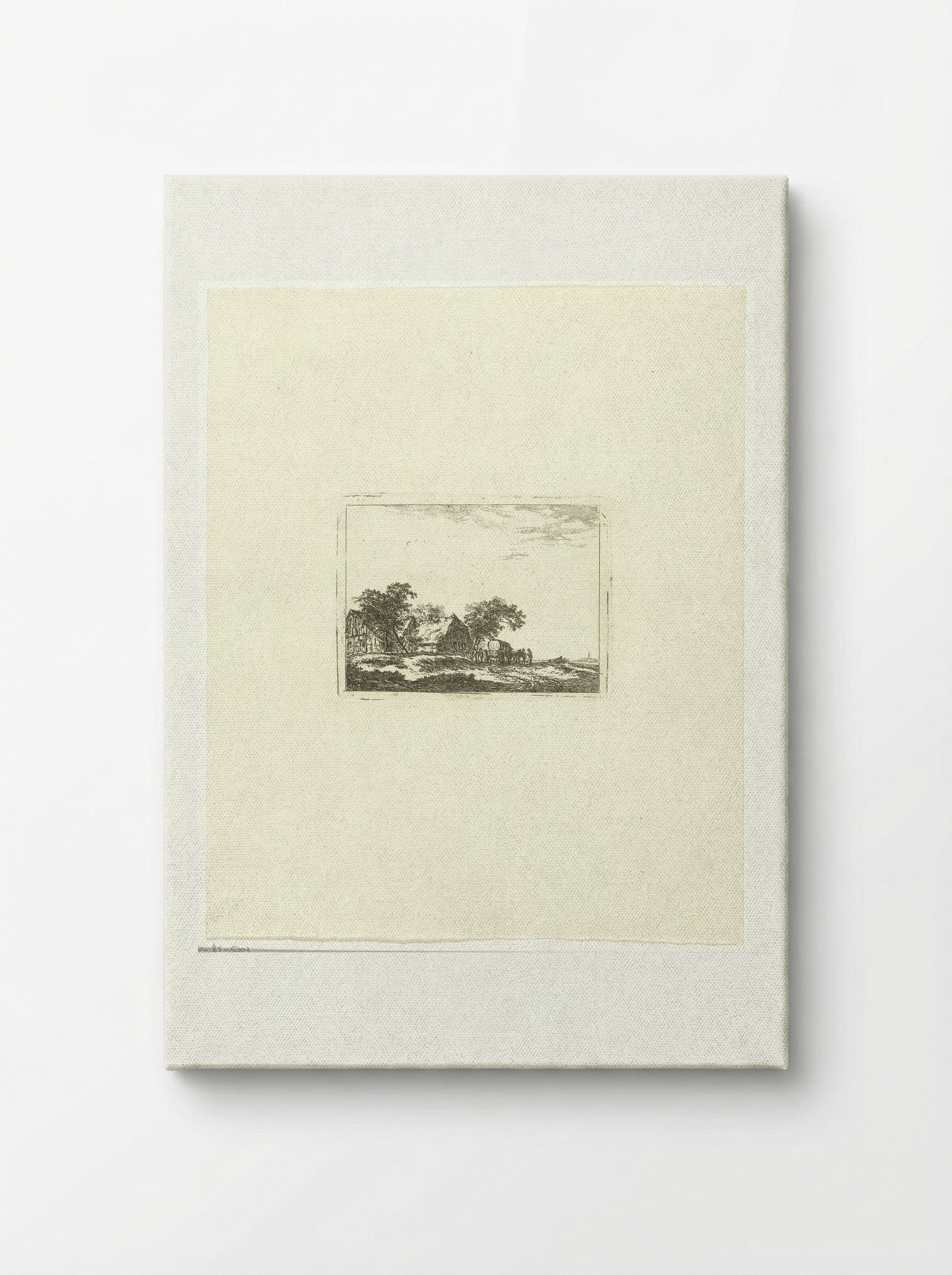 Landschap met reiskoets en passagiers - Hermanus van Brussel - Canvas