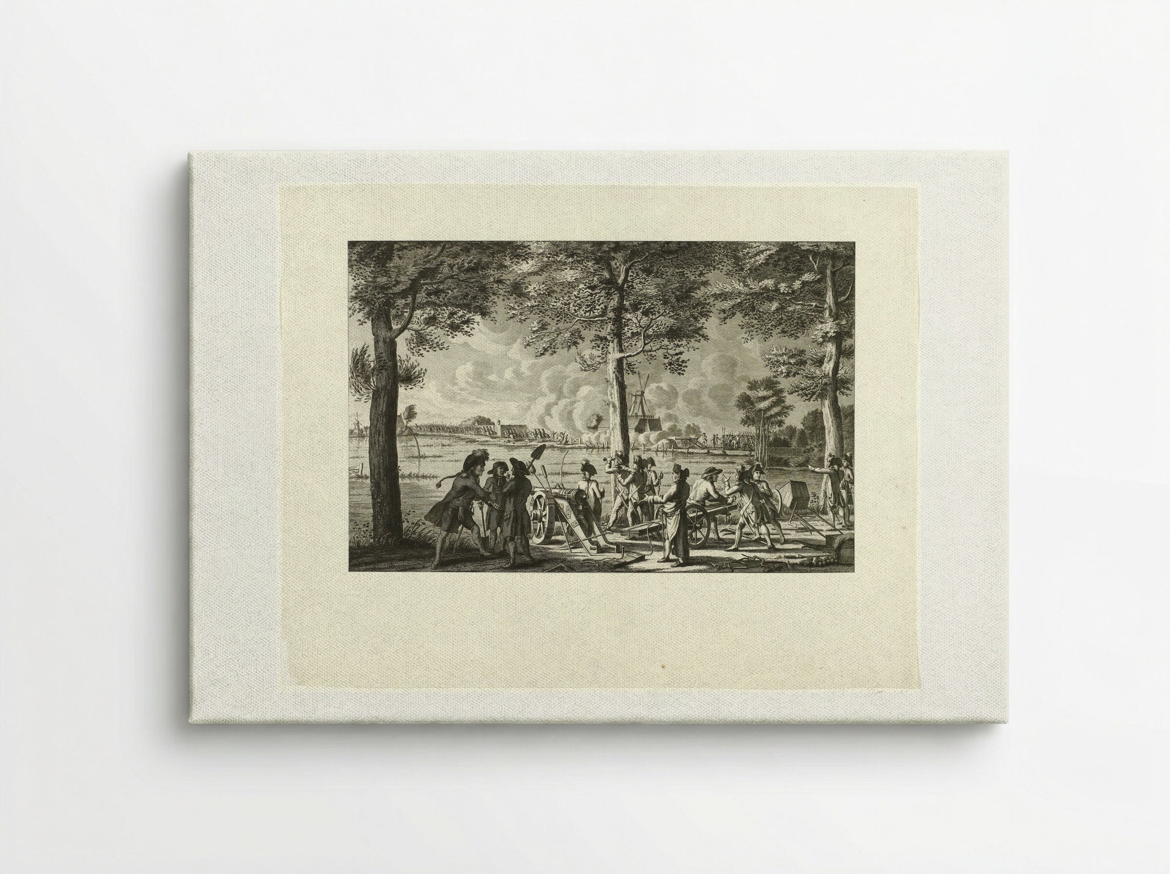 Aanval op de stad Weesp, 30 september 1787 - Cornelis Brouwer - Canvas