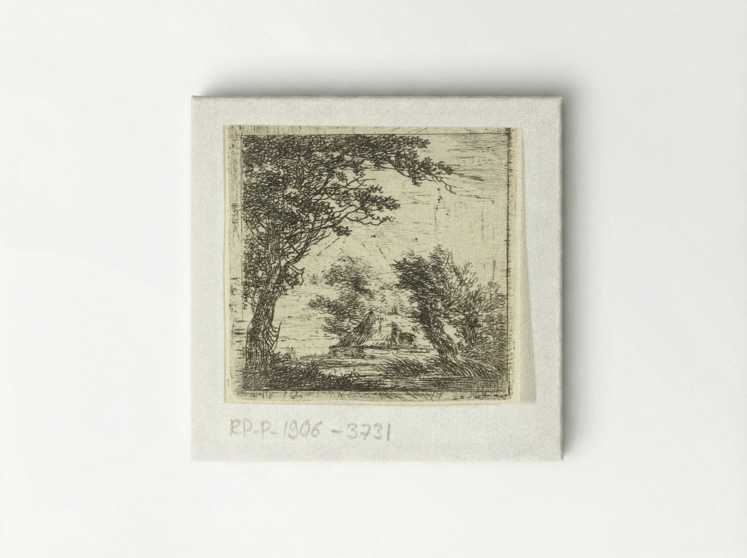 Boerenwoning tussen bomen - Hermanus van Brussel - Canvas