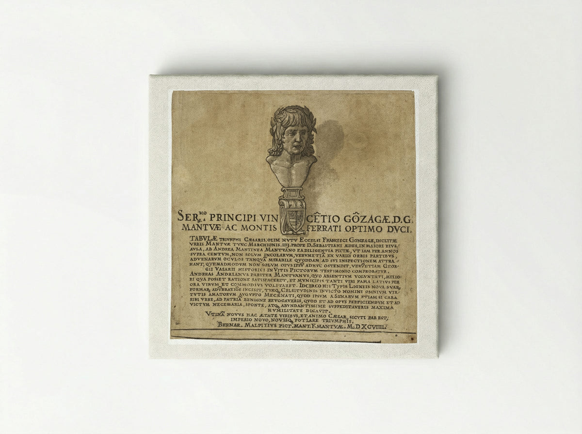 Title Page with Portrait of Andrea Mantegna - Andrea Andreani - Canvas