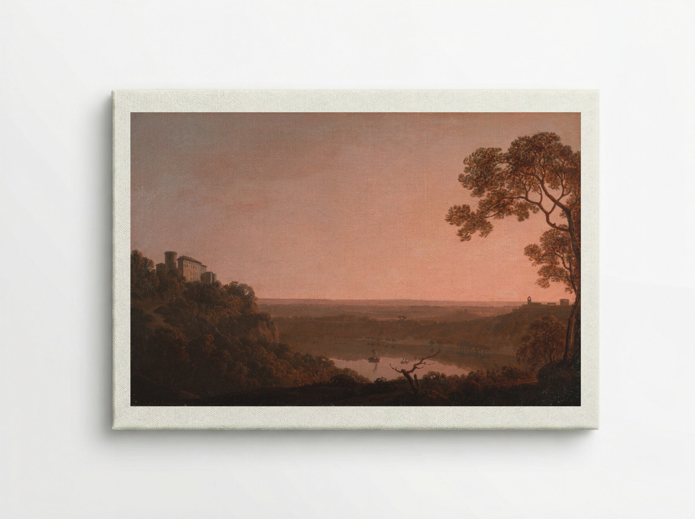 View of the Lake of Nemi - Joseph Wright of Derby - Canvas