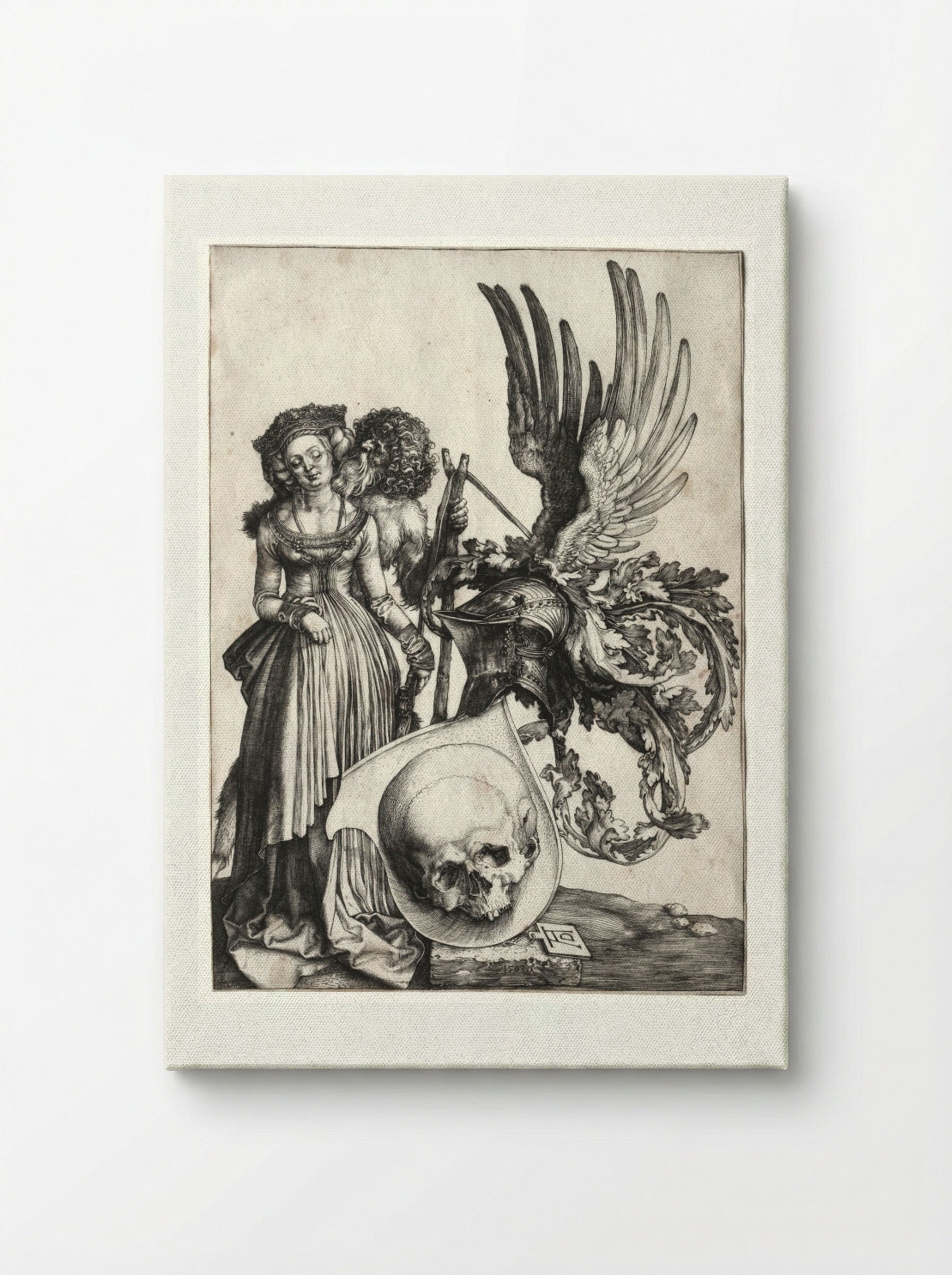 Coat of Arms with a Skull - Albrecht Dürer - Canvas