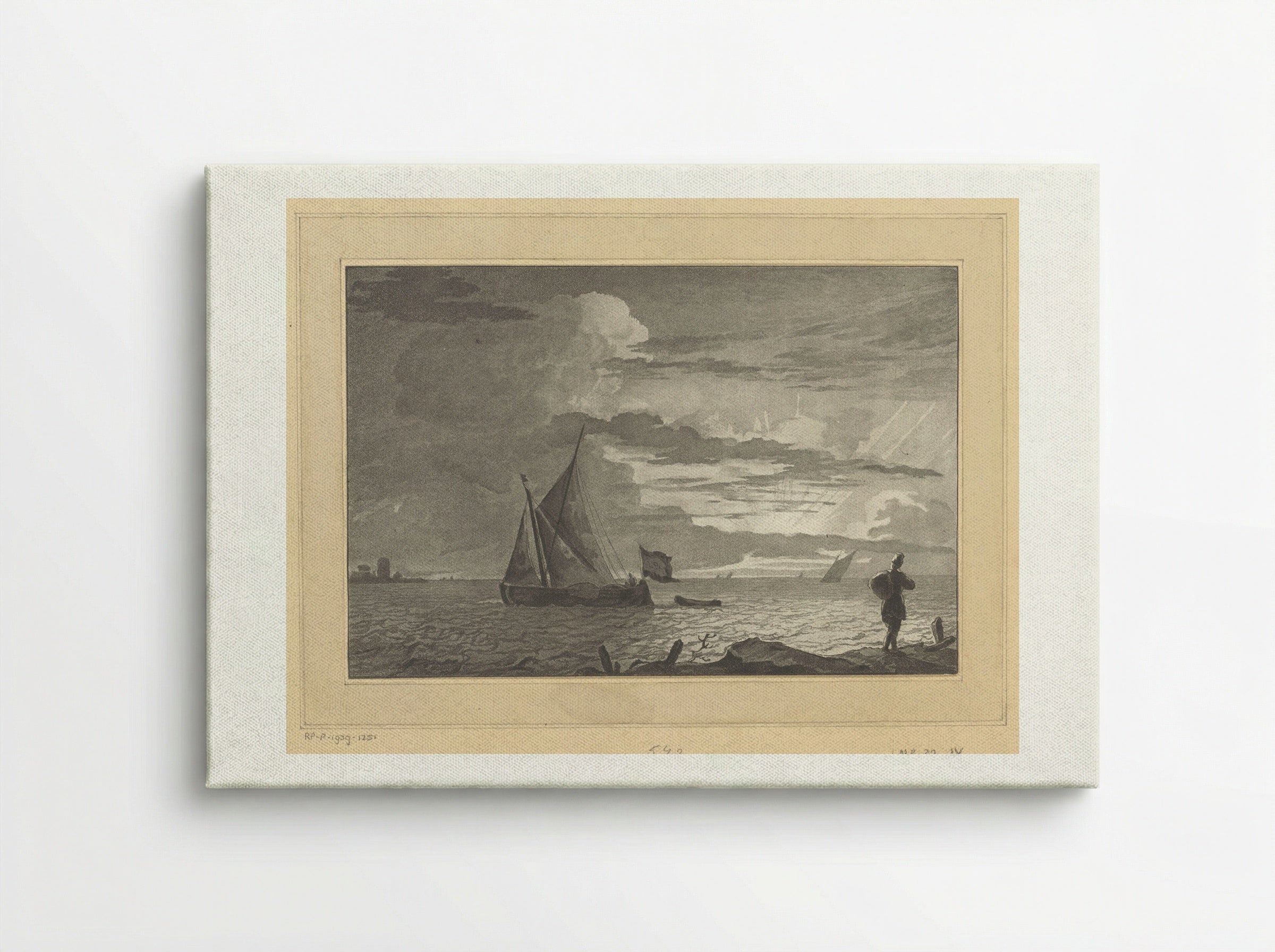 Man with a Sack on His Shoulder at Sunrise - Cornelis Brouwer - Canvas