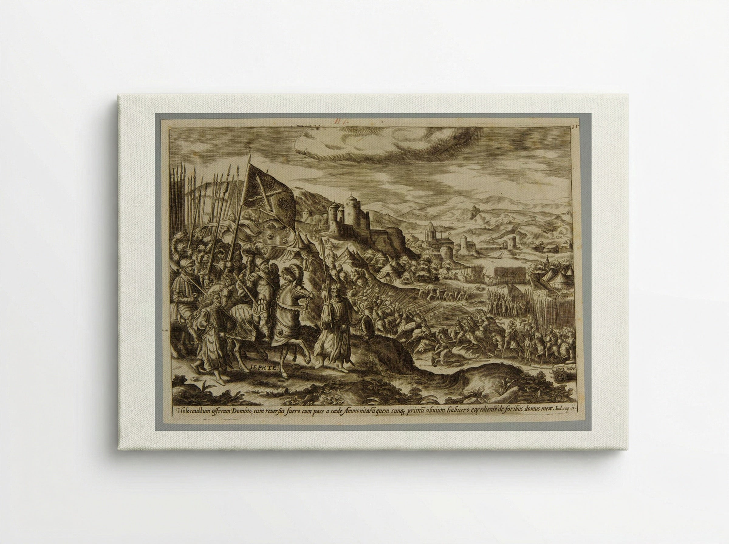 The Story of Jephta, Pl. I - Gerard de Jode - Canvas