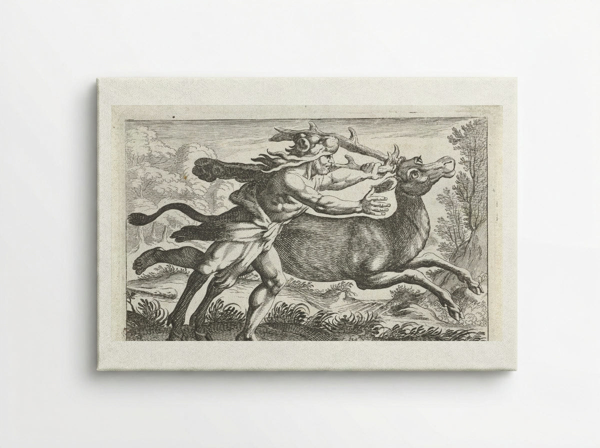 Hercules Capturing the Ceryneian Hind - Simon Frisius - Canvas