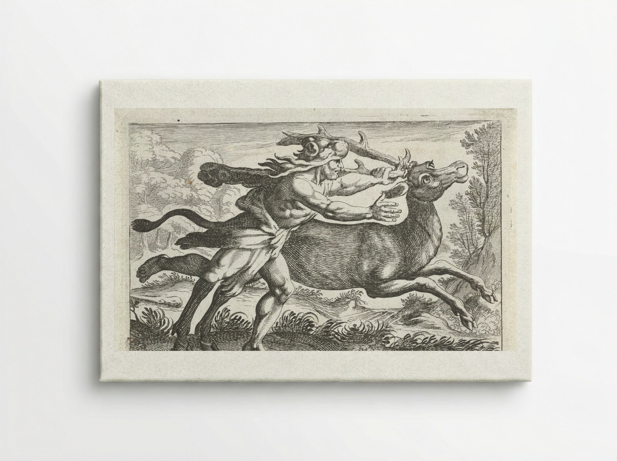 Hercules Capturing the Ceryneian Hind - Simon Frisius - Canvas