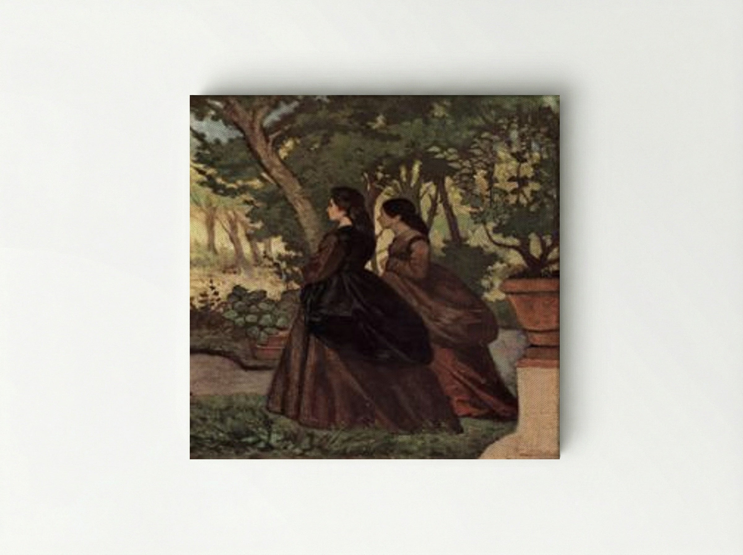 Zwei Damen im Garten von Castiglioncello - Giovanni Fattori - Canvas