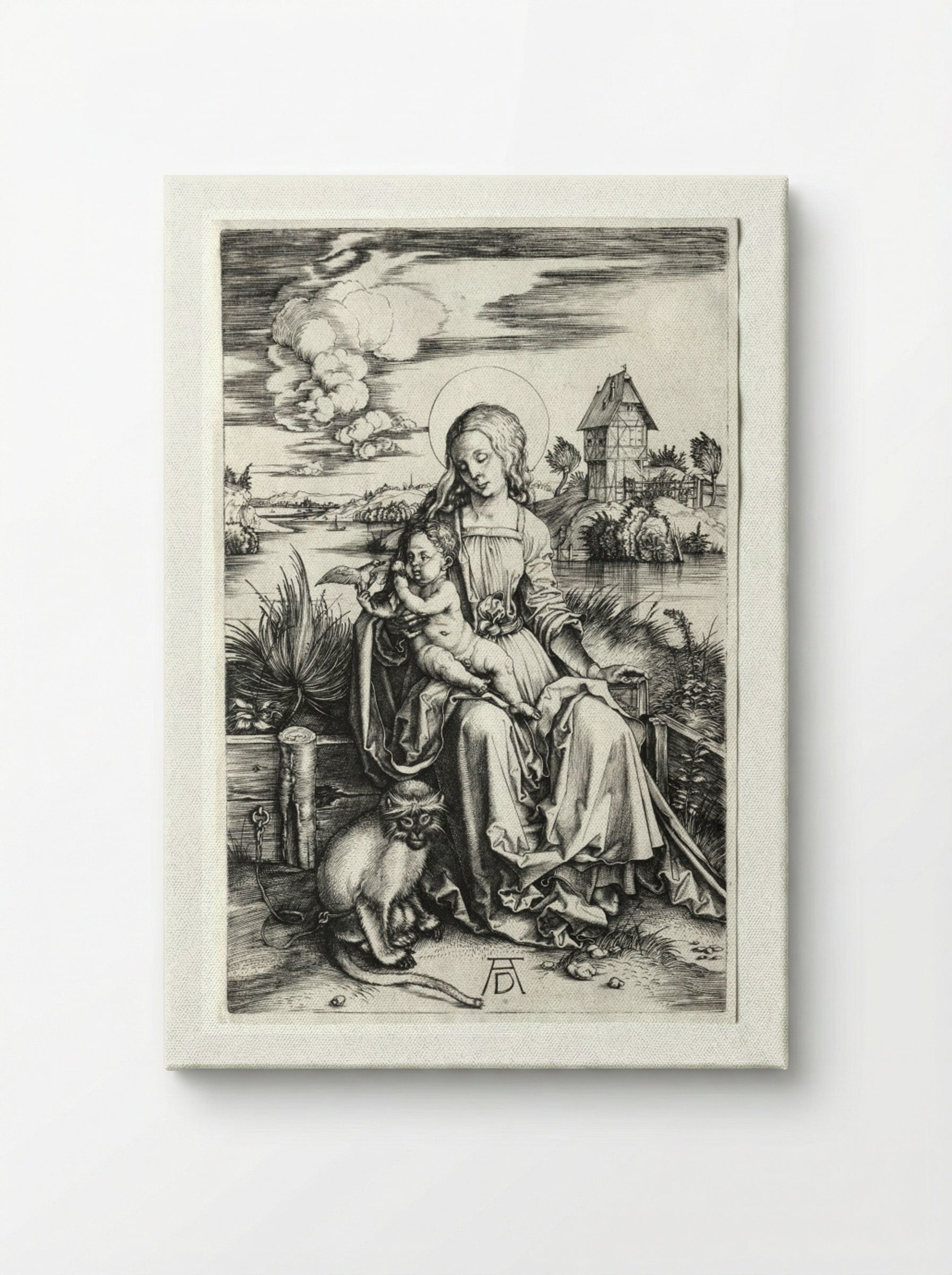 The Virgin and Child with a Monkey - Albrecht Dürer - Canvas