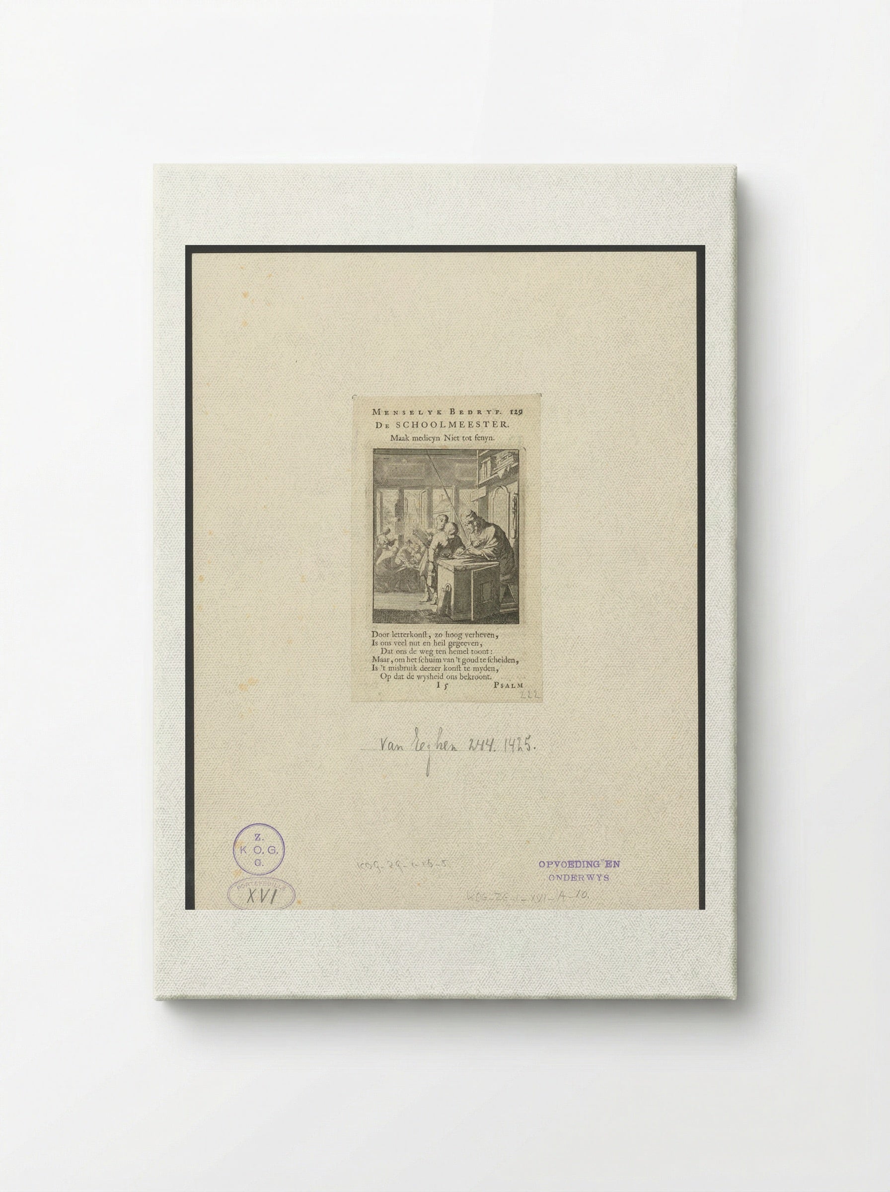 De Schoolmeester - Cornelis van der Sys - Canvas