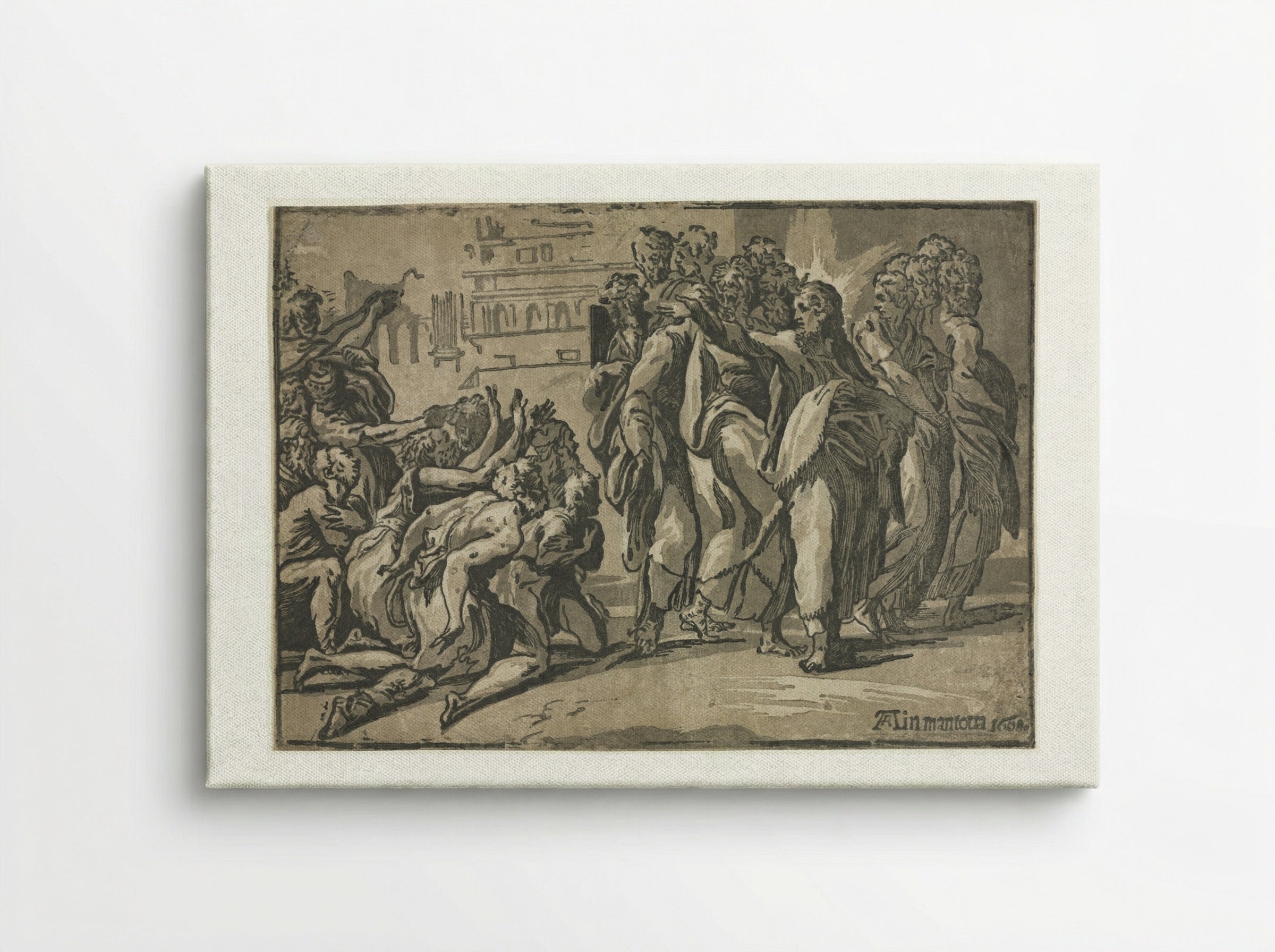 Christ Healing the Lepers - Andrea Andreani - Canvas