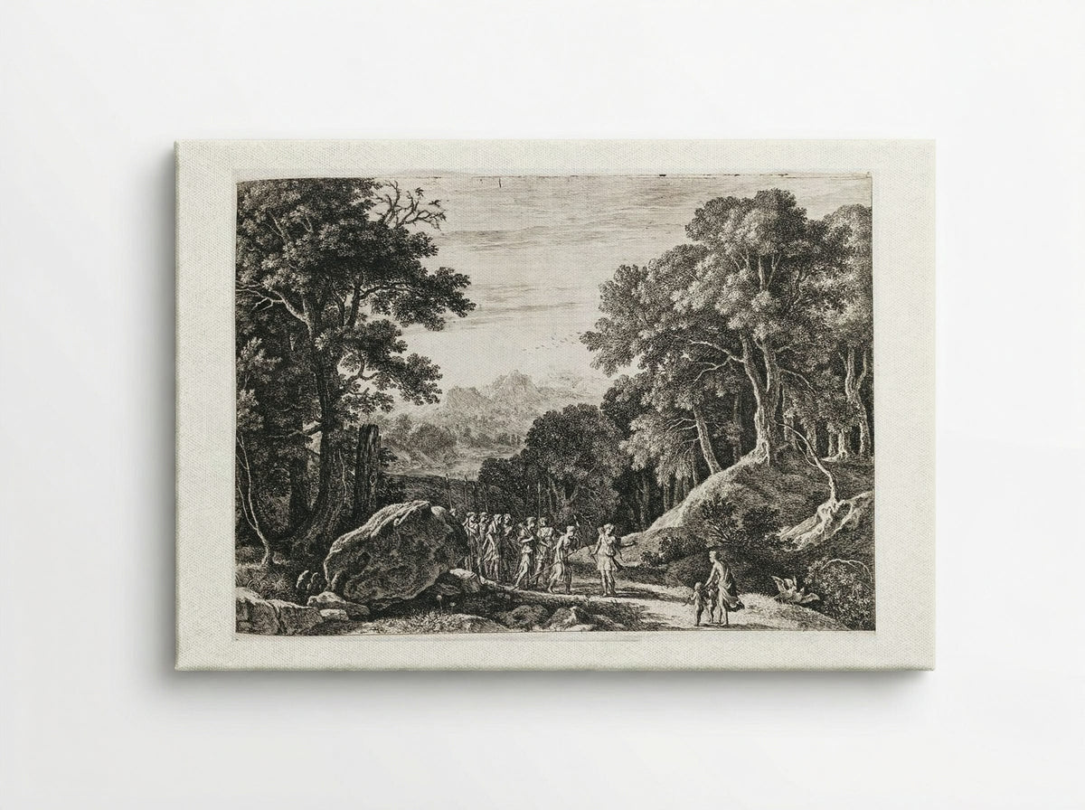 Venus Offering Diana a Choice Between Cupid and Adonis - Herman van Swanevelt - Canvas